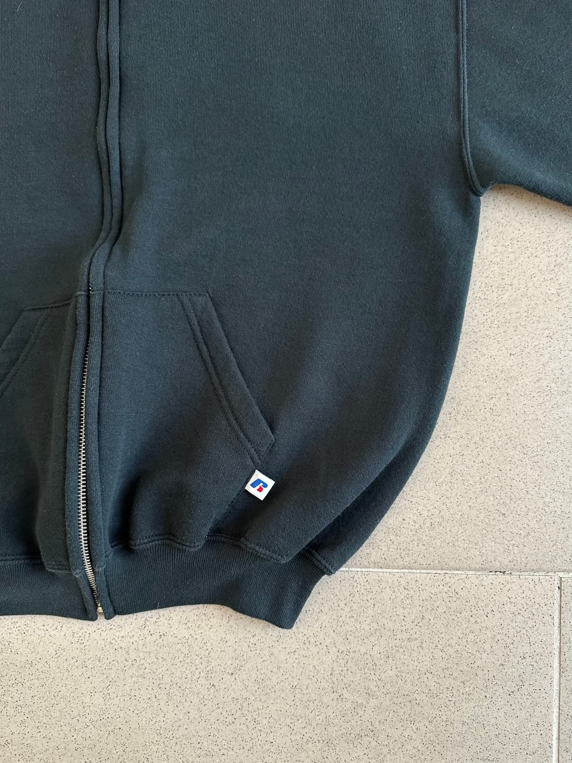 00s 빈티지 러셀 후드집업 다크그린 M 상품이미지3