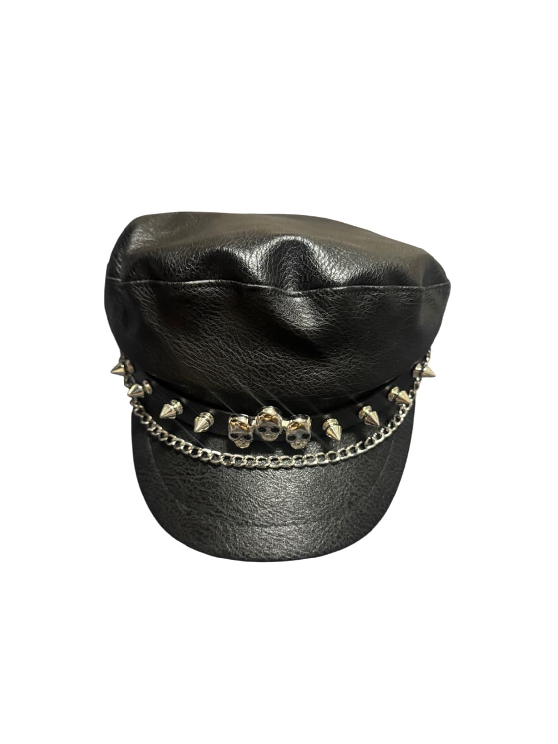 Punk Style Stud Leather Cap 상품이미지1