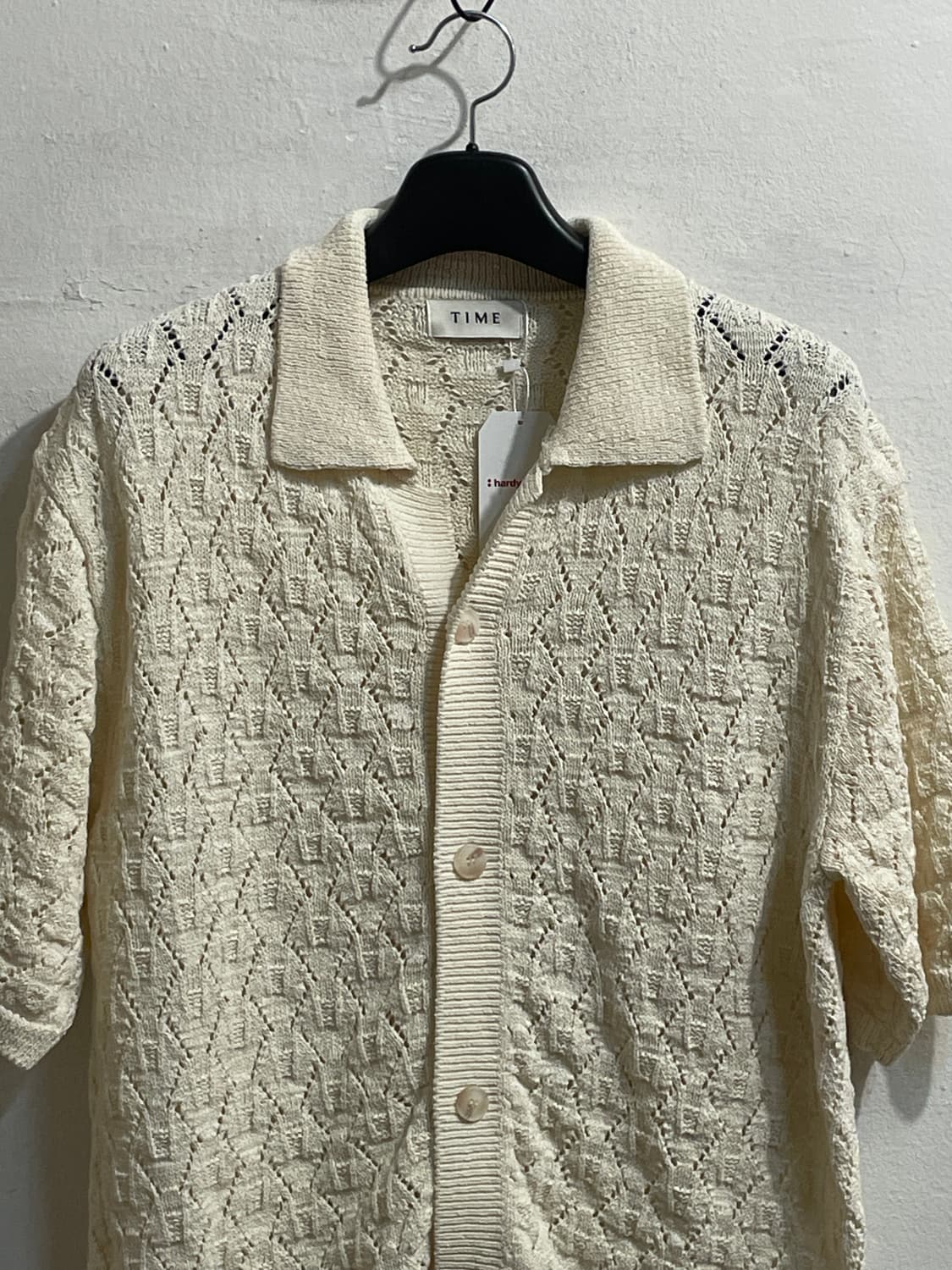 타임 카라 반팔 니트 가디건 상품이미지2