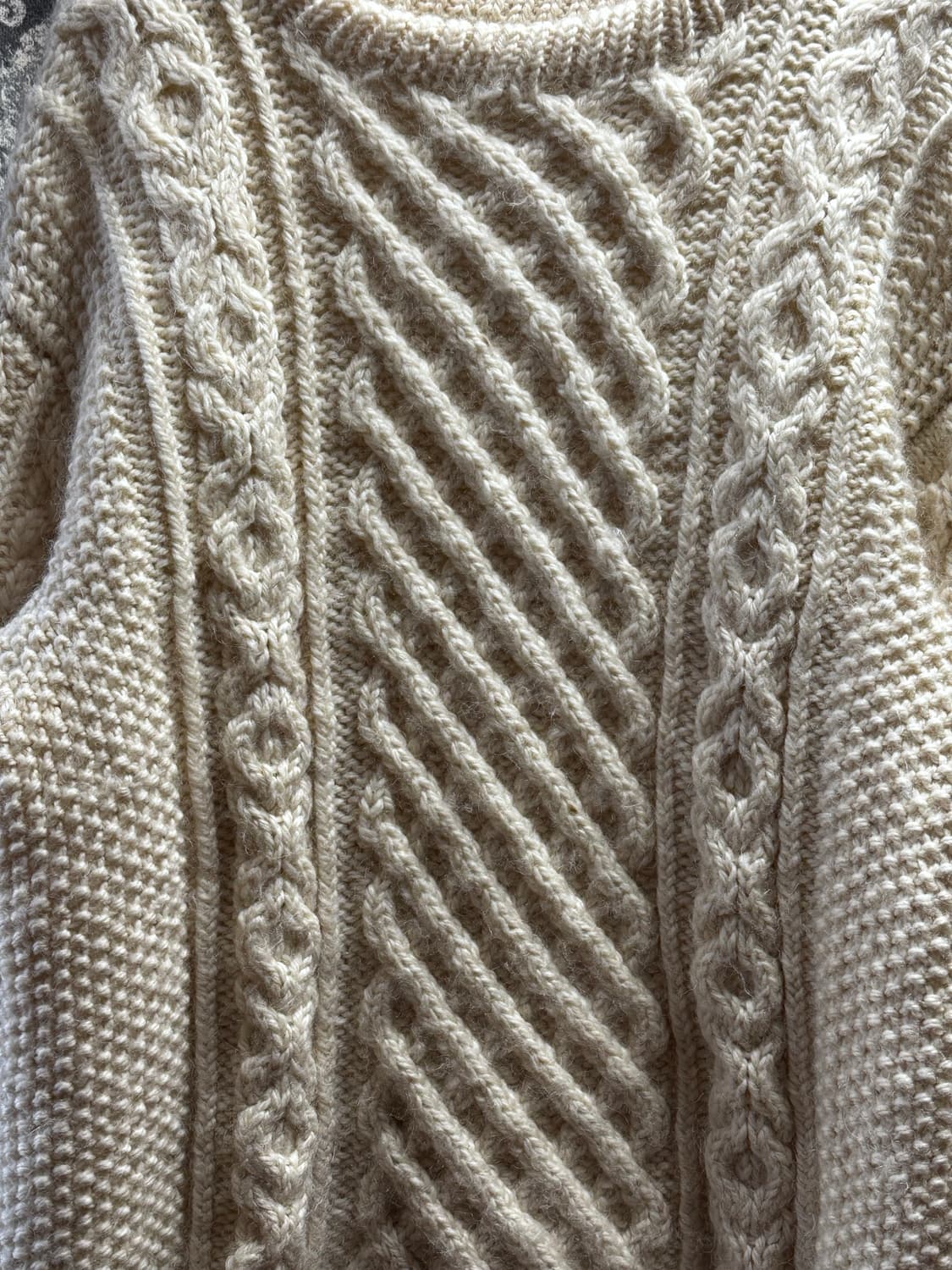 france vintage 프랑스 빈티지 핸드메이드 헤비 꽈배기 니트  상품이미지2