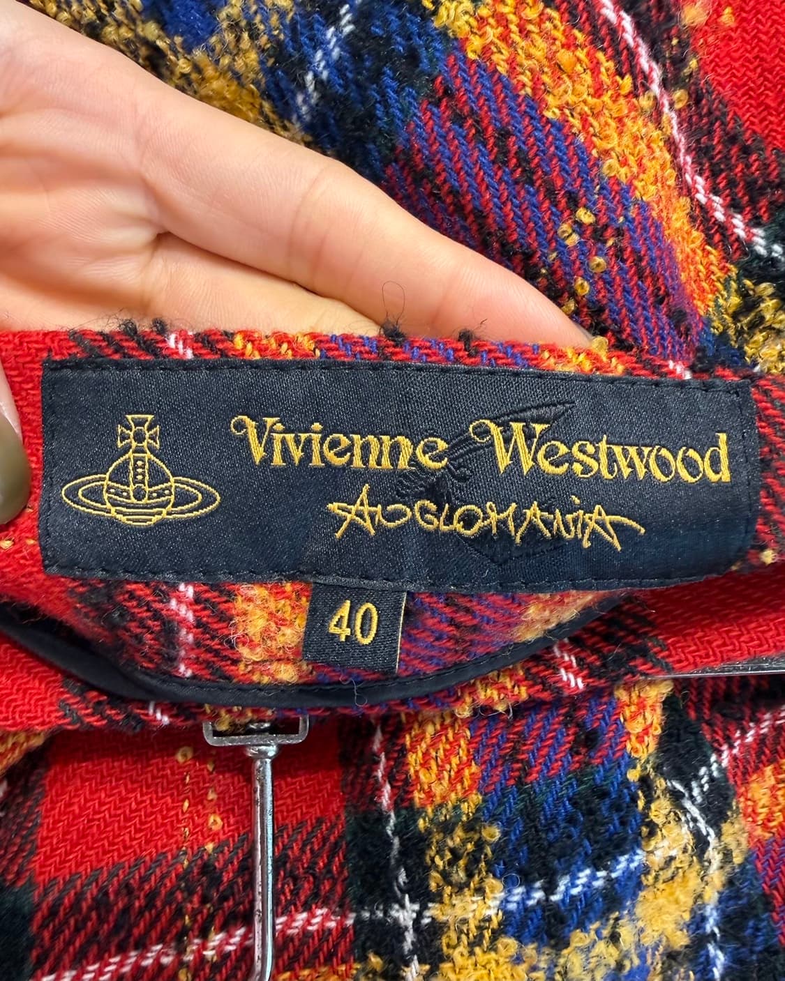 비비안 웨스트우드 레드 타탄체크 미디스커트  상품이미지9
