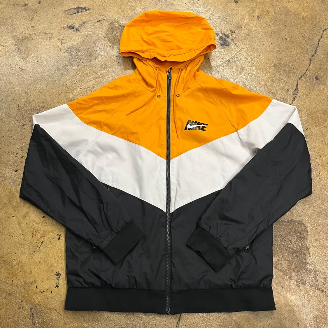 [정품/L] 나이키 후드 바람막이 오렌지 블랙 화이트 b8 상품이미지2