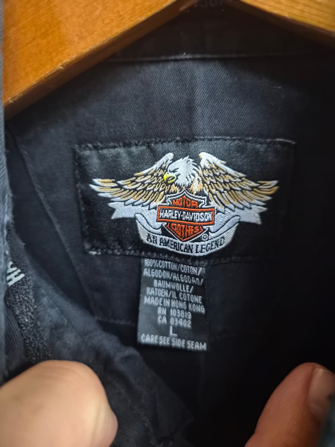 L) 할리 데이비슨 워크 반팔 셔츠 팝니다 상품이미지4