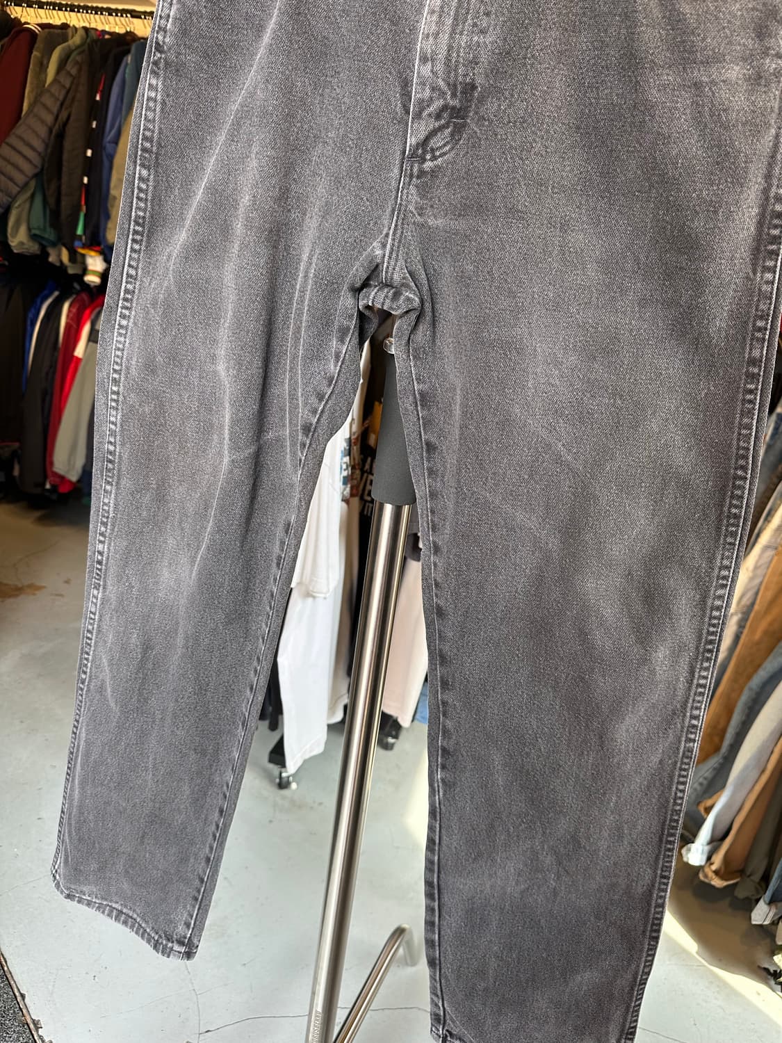 랭글러 블랙 데님 팬츠 34x32 상품이미지4