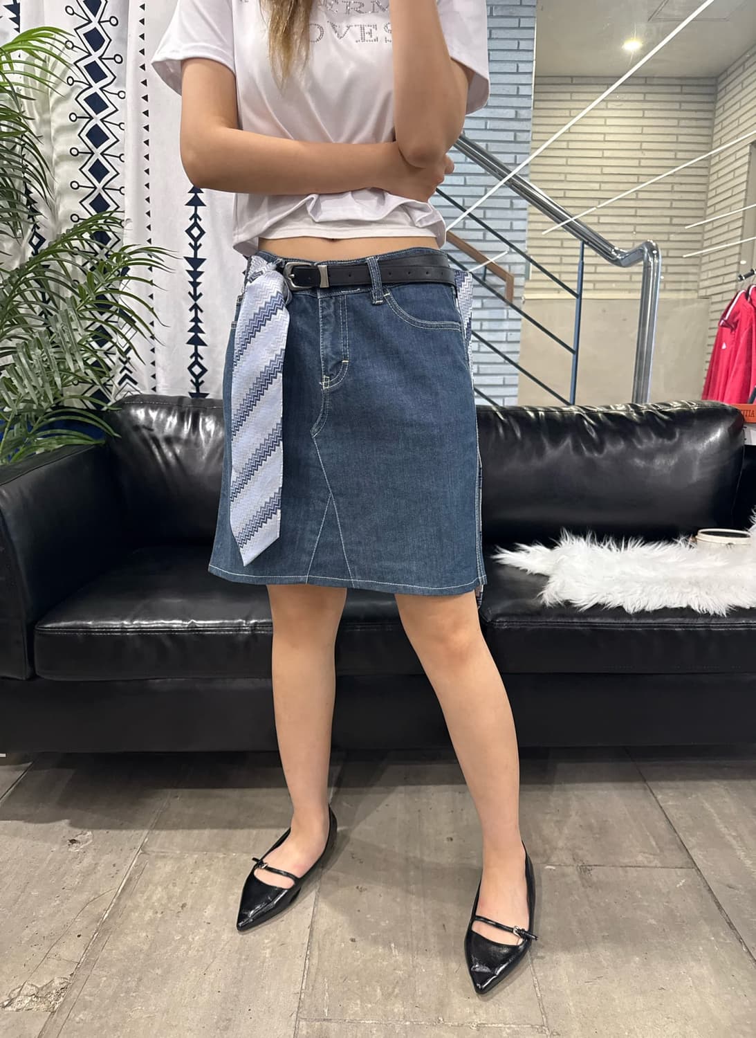 Calvin Klein 데님 스커트 상품이미지1