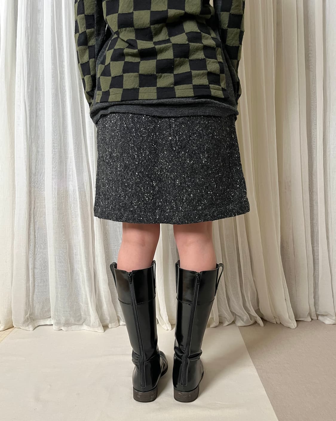 80s 꼼데가르송 프랑스 트위드 스커트 Comme des garcons 상품이미지2