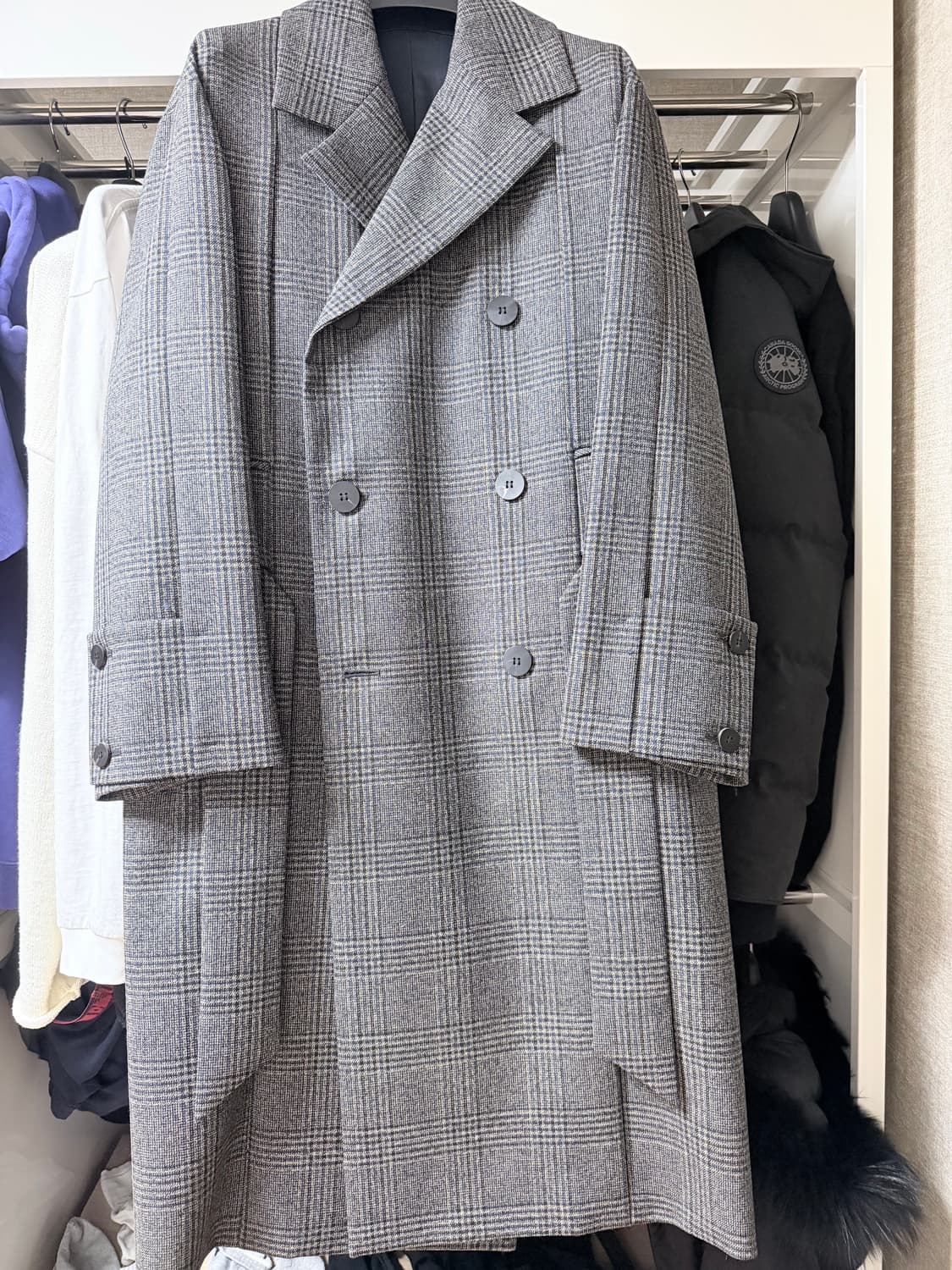 우영미 23FW 메인 체크 코트 / 44 상품이미지1
