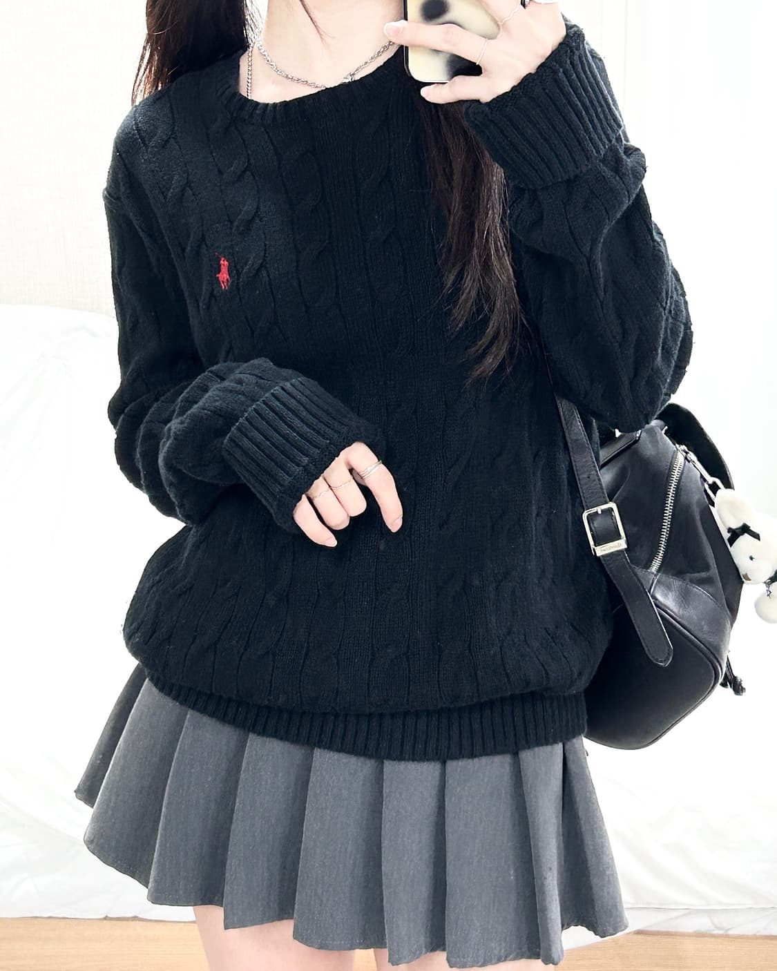 폴로 레드포니 블랙 케이블니트 상품이미지3
