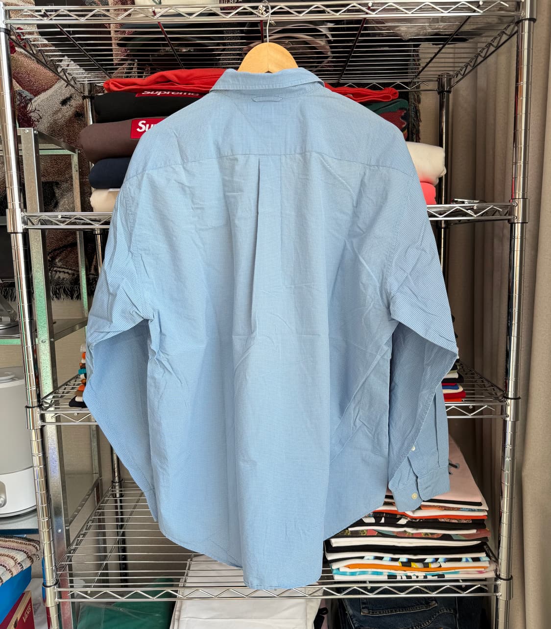 타미힐피거 체크 로고 셔츠 상품이미지3