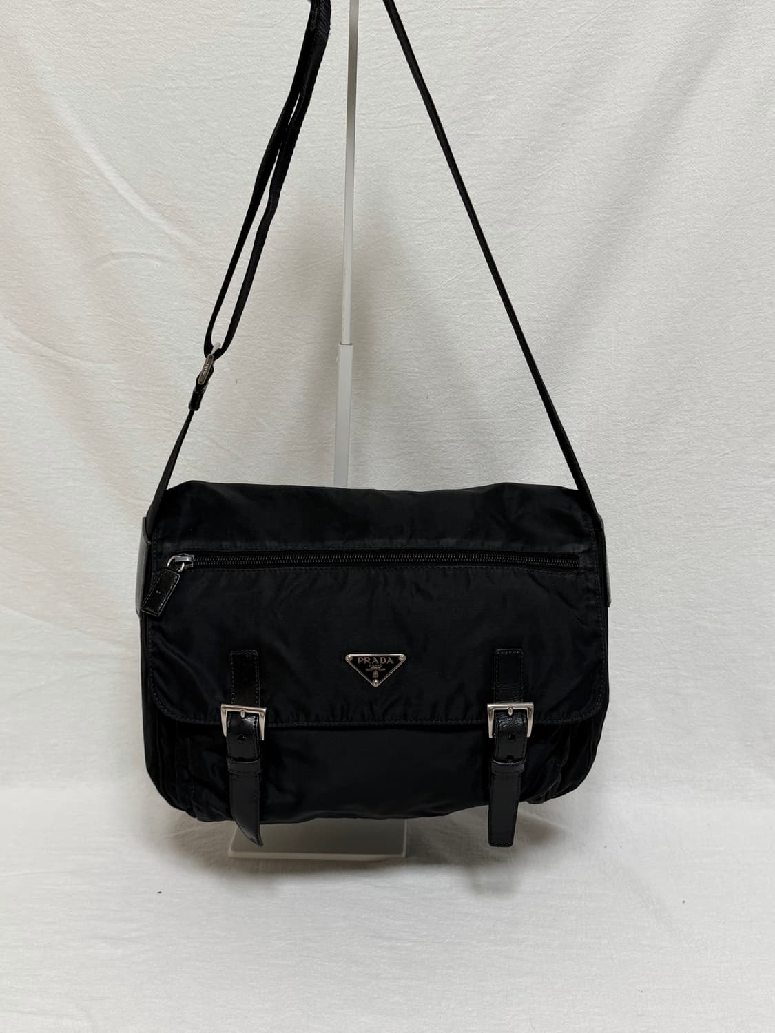 정품 프라다 포코노 나일론 원포켓 블랙 메신저백 크로스백 숄더백 상품이미지1