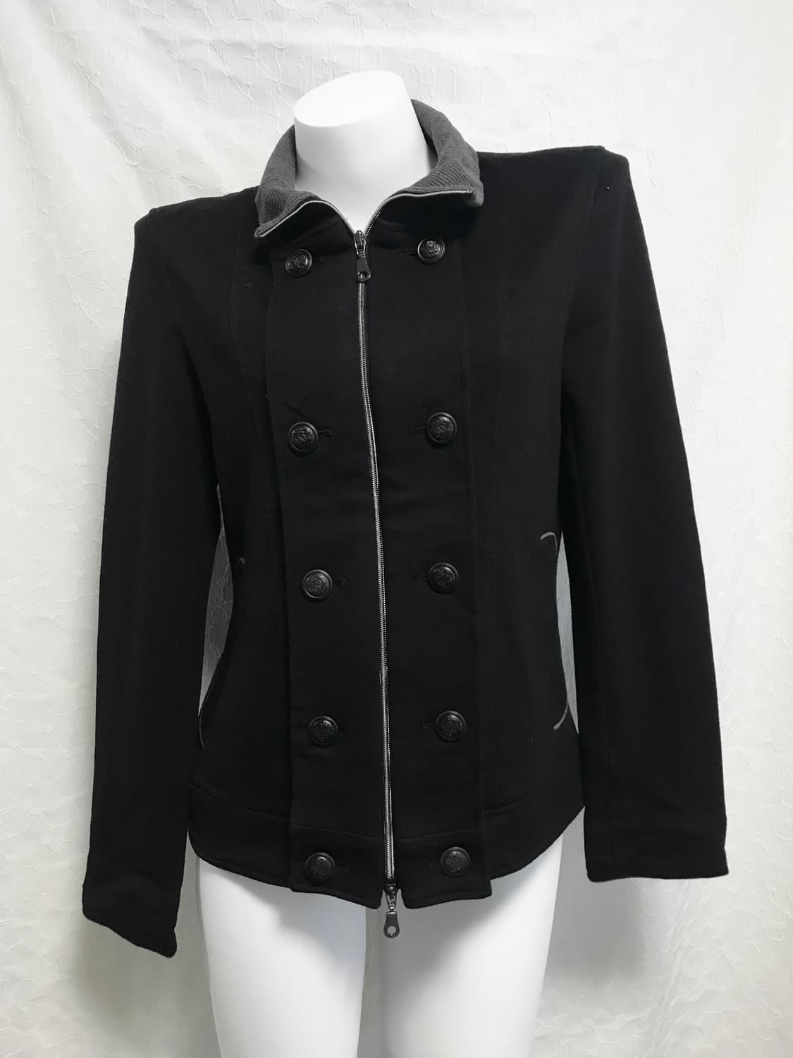 빈티지 00s 펑크 나폴레옹 하이넥 투웨이 집업 자켓 상품이미지1