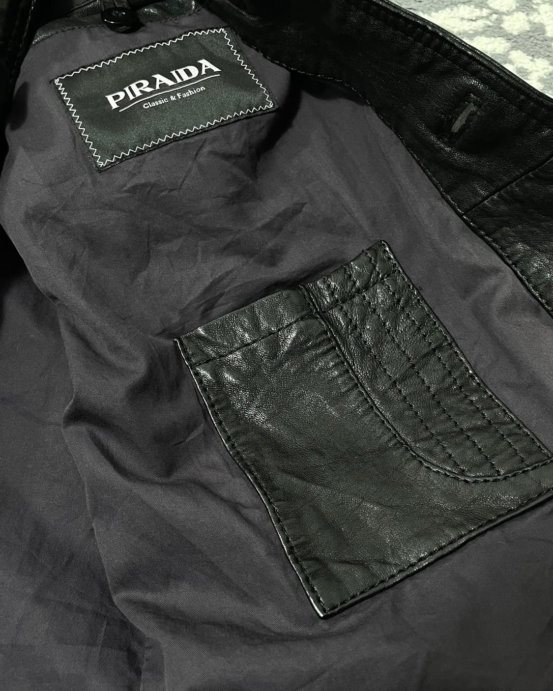 Piraida 램스킨 유틸리티 레더 자켓 상품이미지5