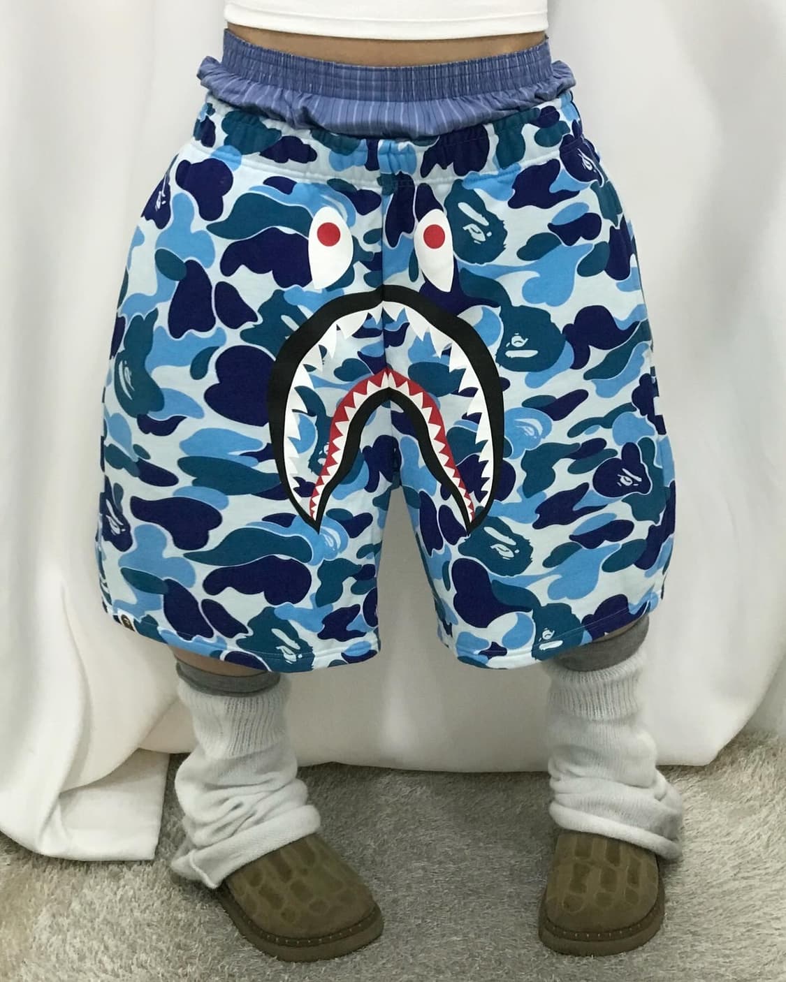 Bape ABC Camouflage Sweat Shorts Pants 상품이미지4