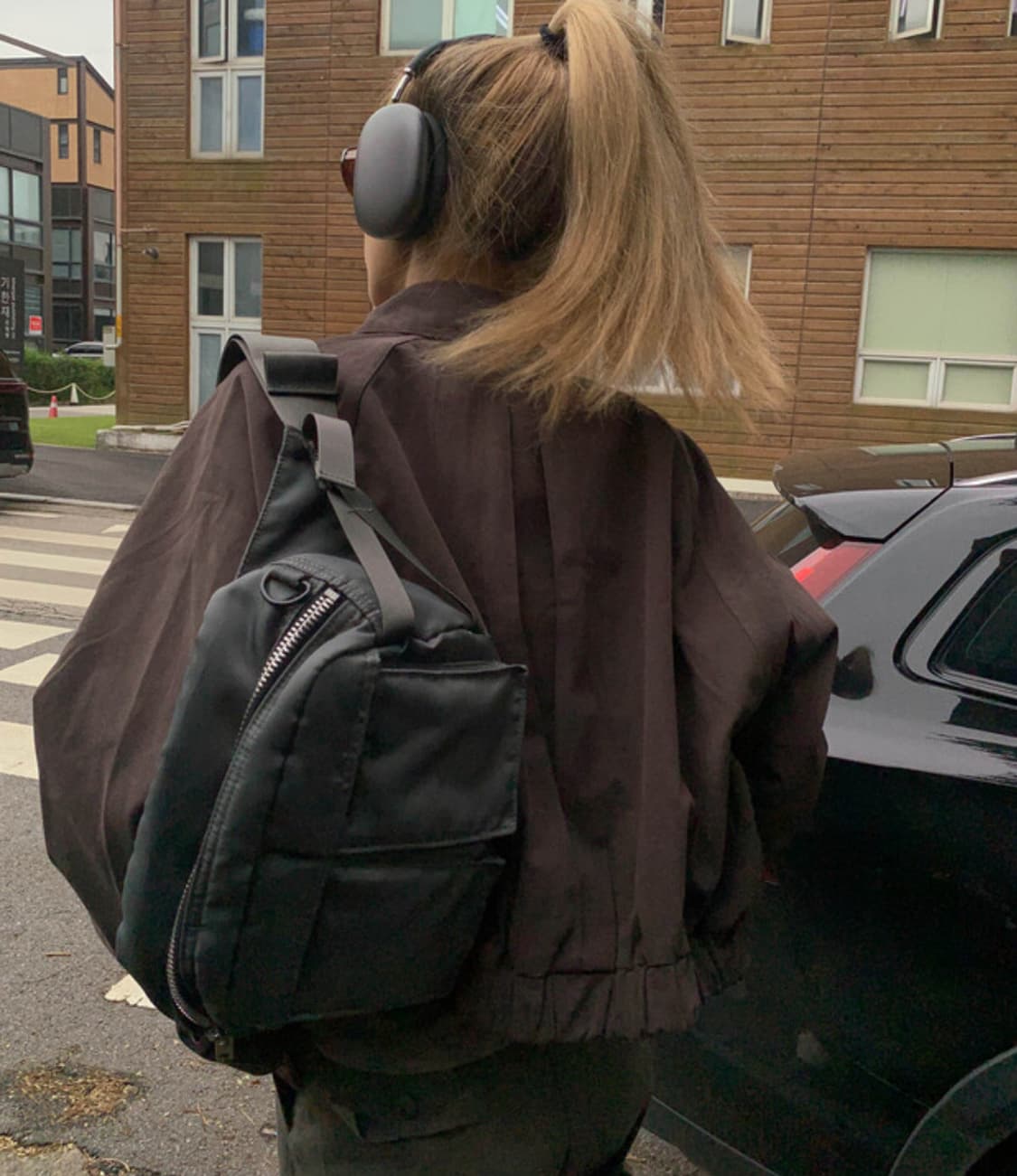 릿킴 크롭 브라운 블루종 상품이미지3