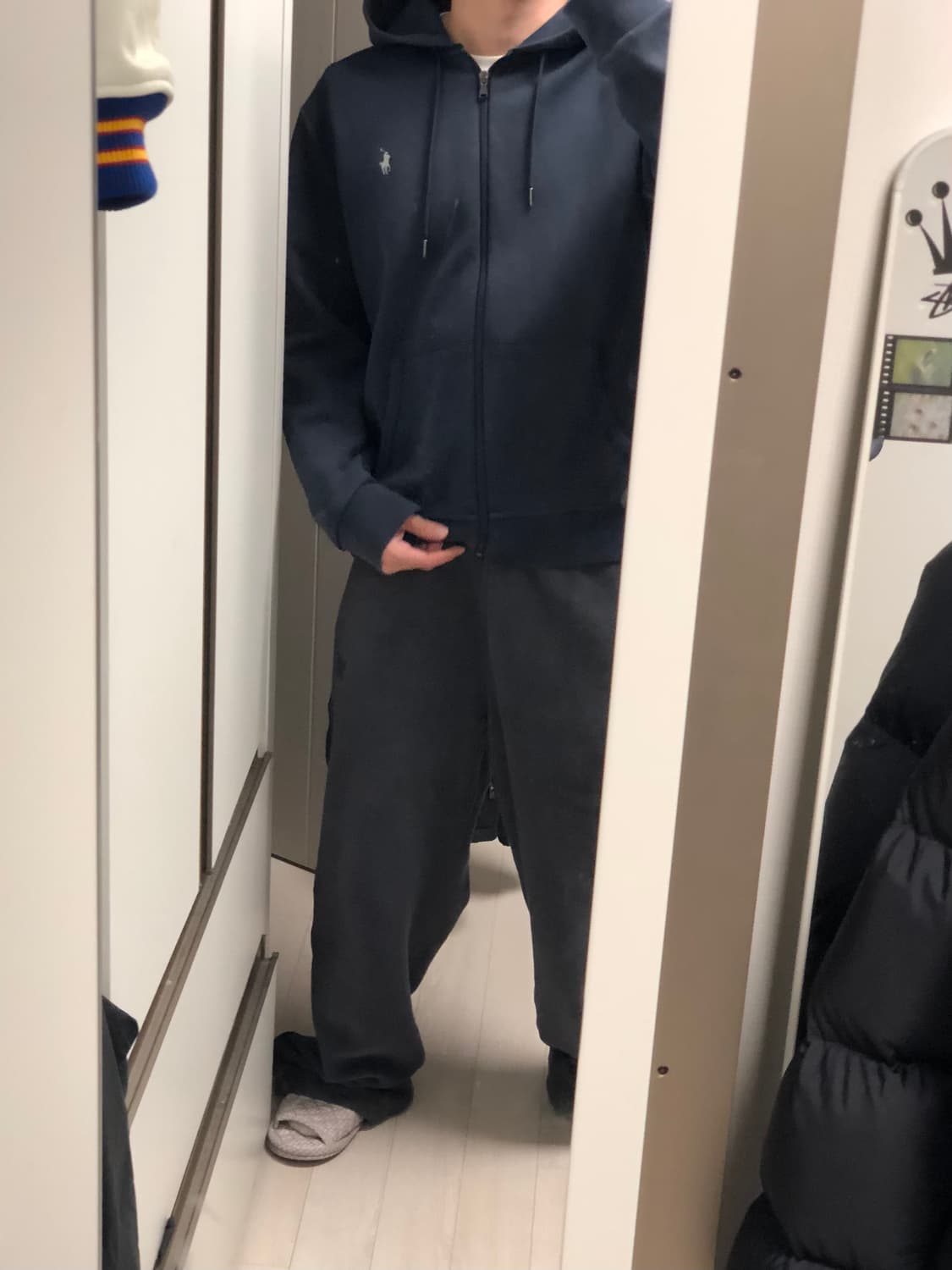 폴로 네이비 후드집업 신형 상품이미지2