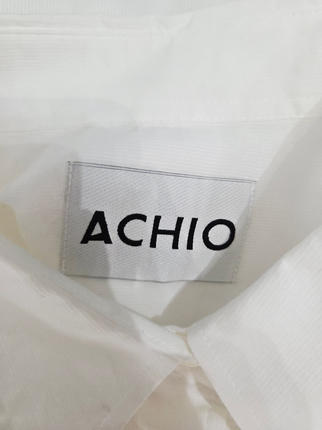 ACHIO 아치오 코튼 화이트 긴팔 셔츠 상품이미지8