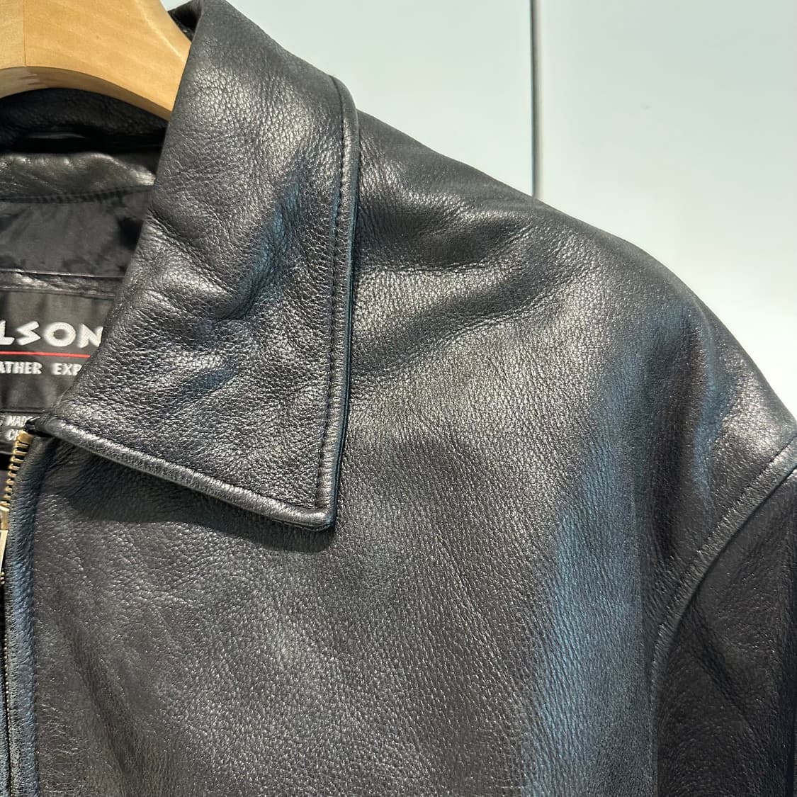윌슨즈레더 레더 싱글카라 드리즐러 자켓 상품이미지3