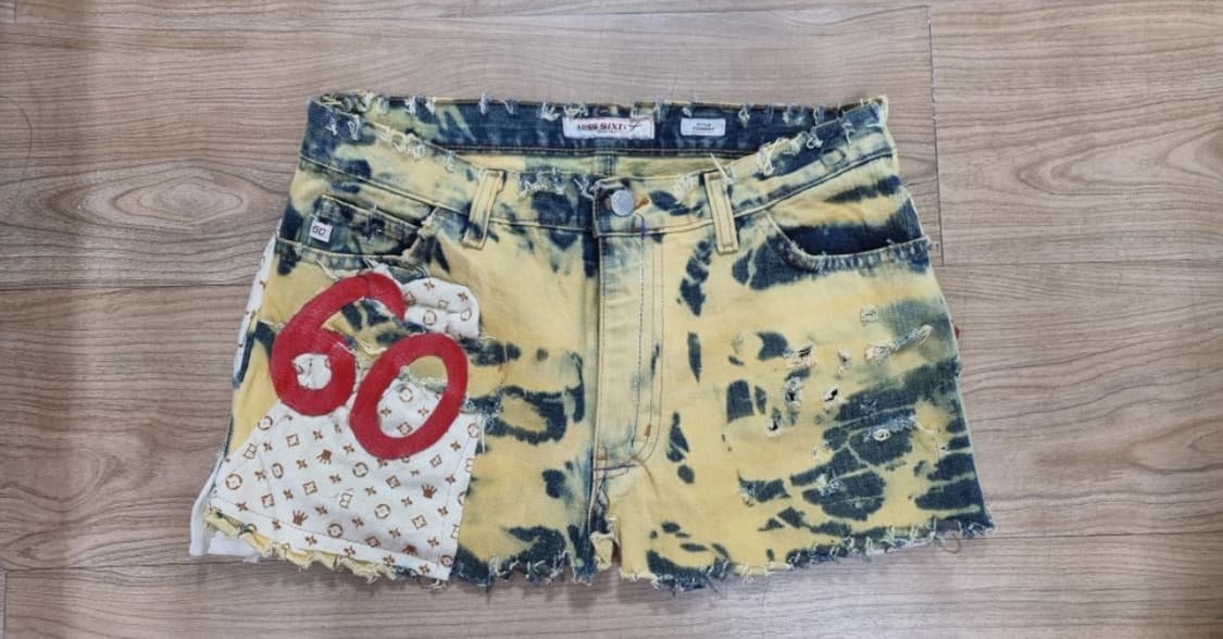 MISS SIXTY 미스식스티 데님 숏팬츠 빈티지 패치워크 상품이미지3