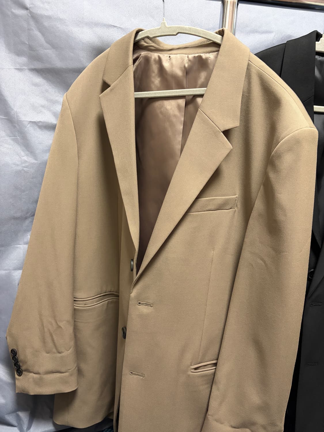 무신사 오버사이즈 블레이저 블랙-XL/ 베이지 2XL 상품이미지2