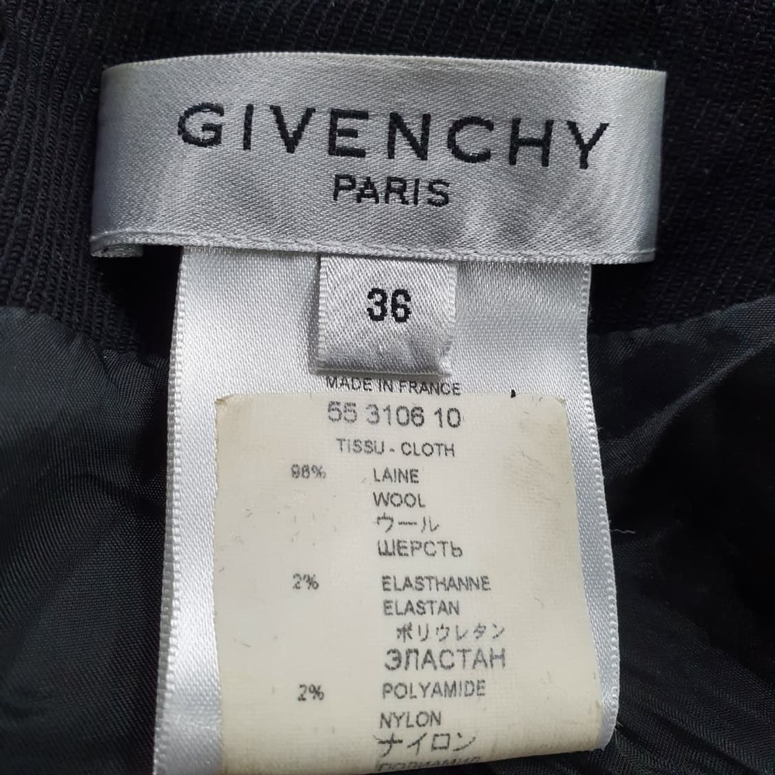 [여36]지방시 블랙 울 크롭 자켓[Y61-041] 상품이미지9