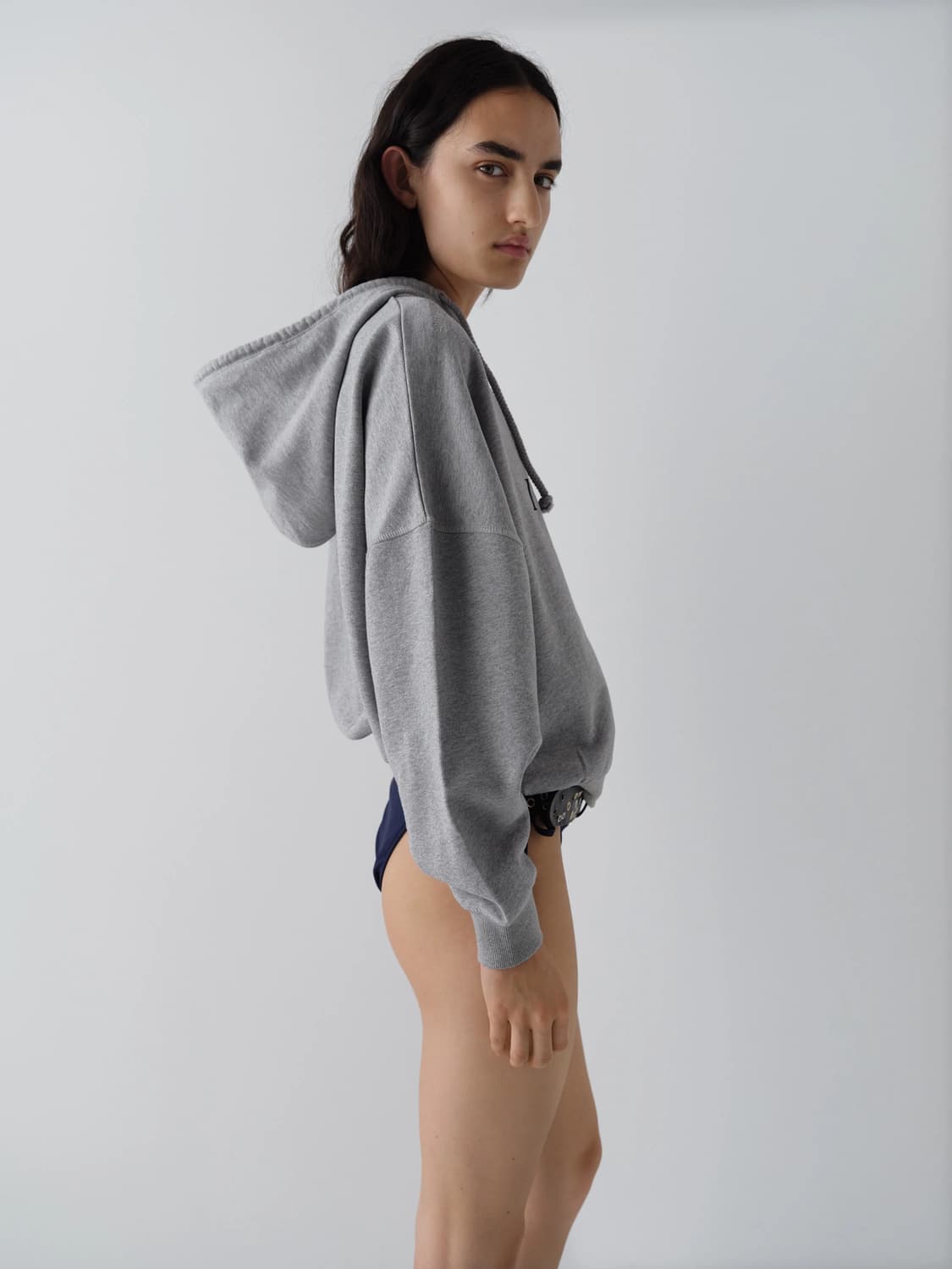 (S,M,L,XL)/ 기마구아스 CAREFUL 후드집업 그레이 상품이미지2