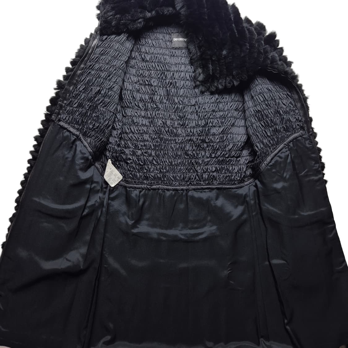 [S] 엠포리오 아르마니 퍼 레더 믹스 롱자켓 상품이미지8