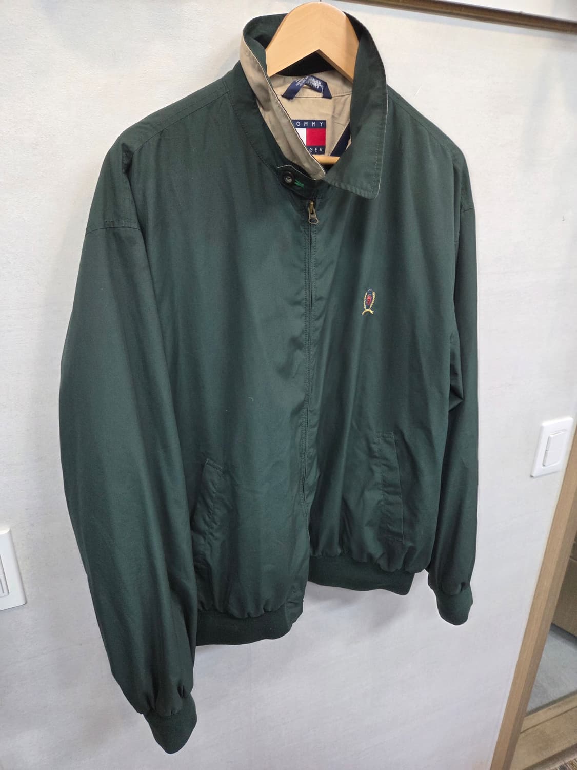 타미힐피거 90s 올드스쿨 월계수 자수로고 블루종자켓 xxl 상품이미지9