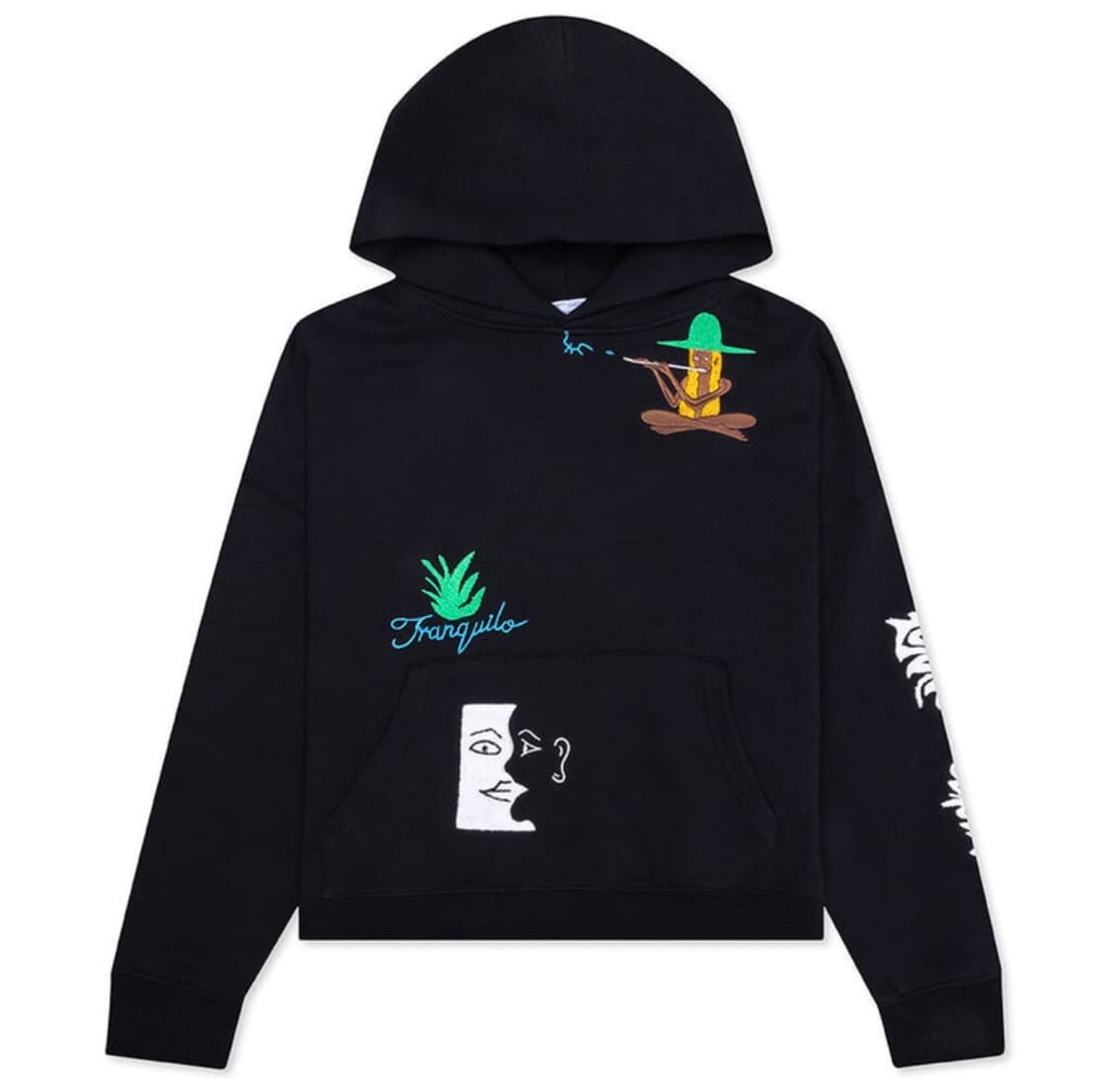 JUNGLES JUNGLES 자수 후드 (블랙) 상품이미지1