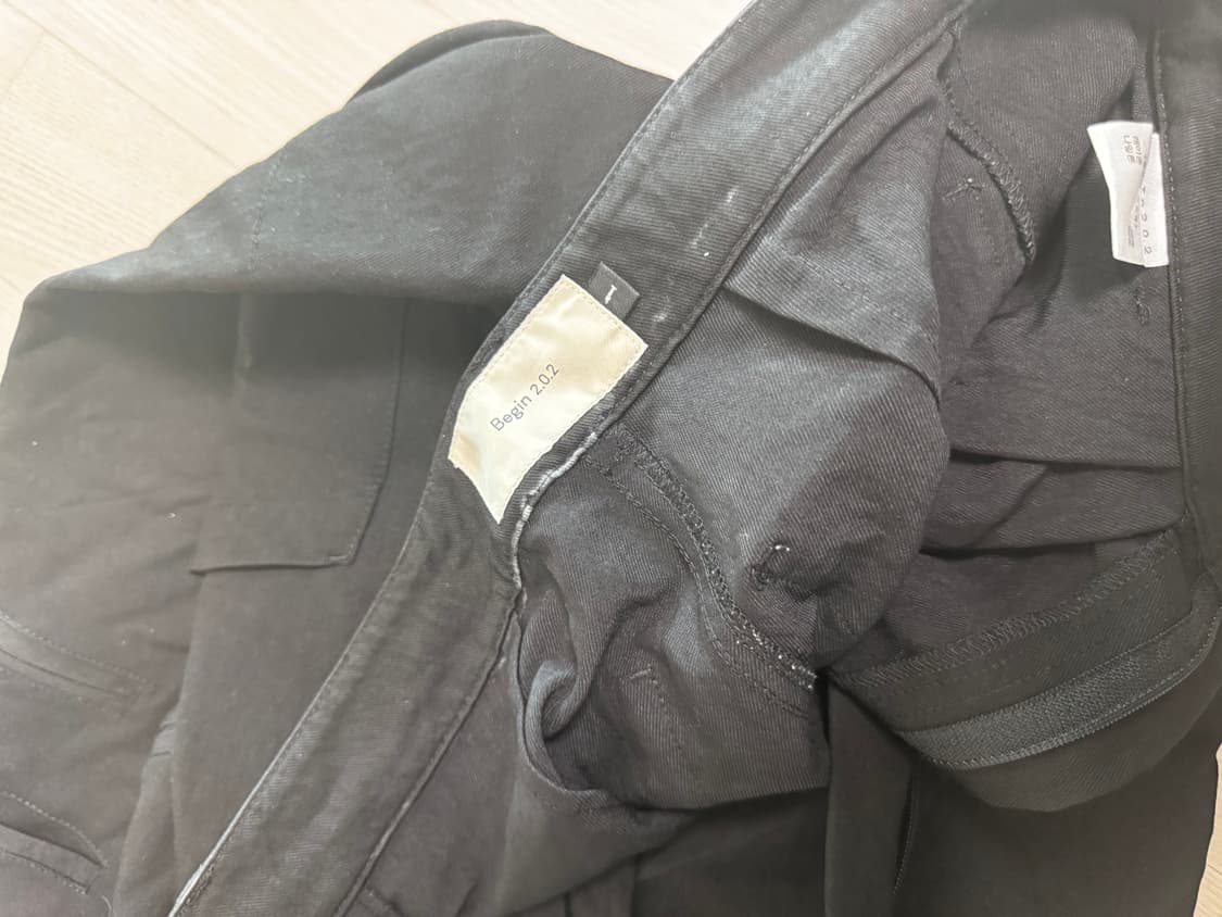 비긴202 나이코마 투턱팬츠 블랙 상품이미지3