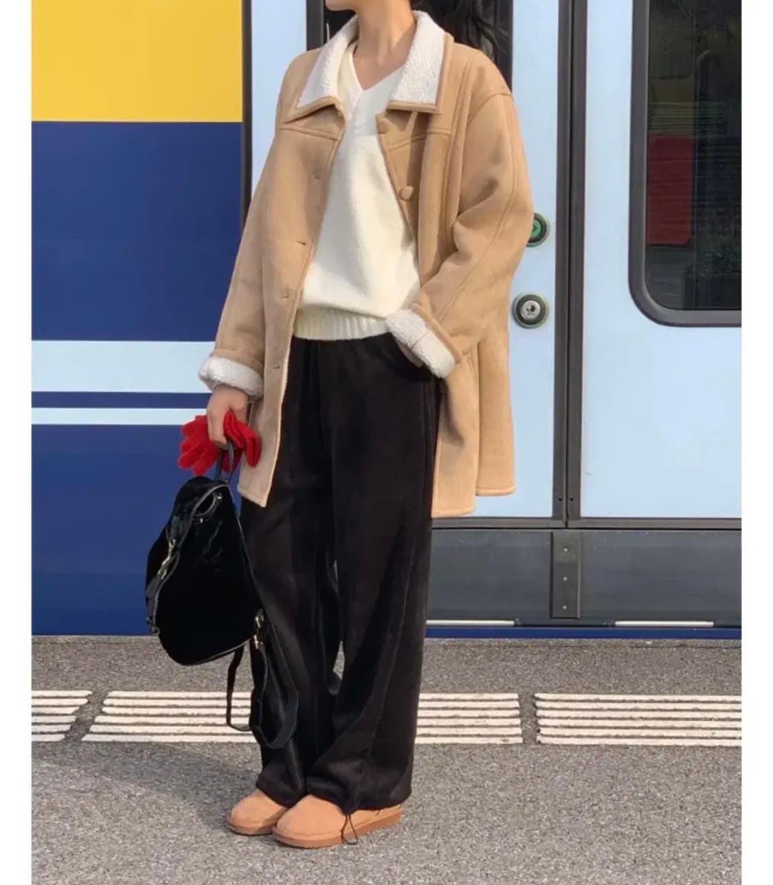 아뜨랑스 무스탕 (오버듀플레어 무스탕 저렴이) 상품이미지2