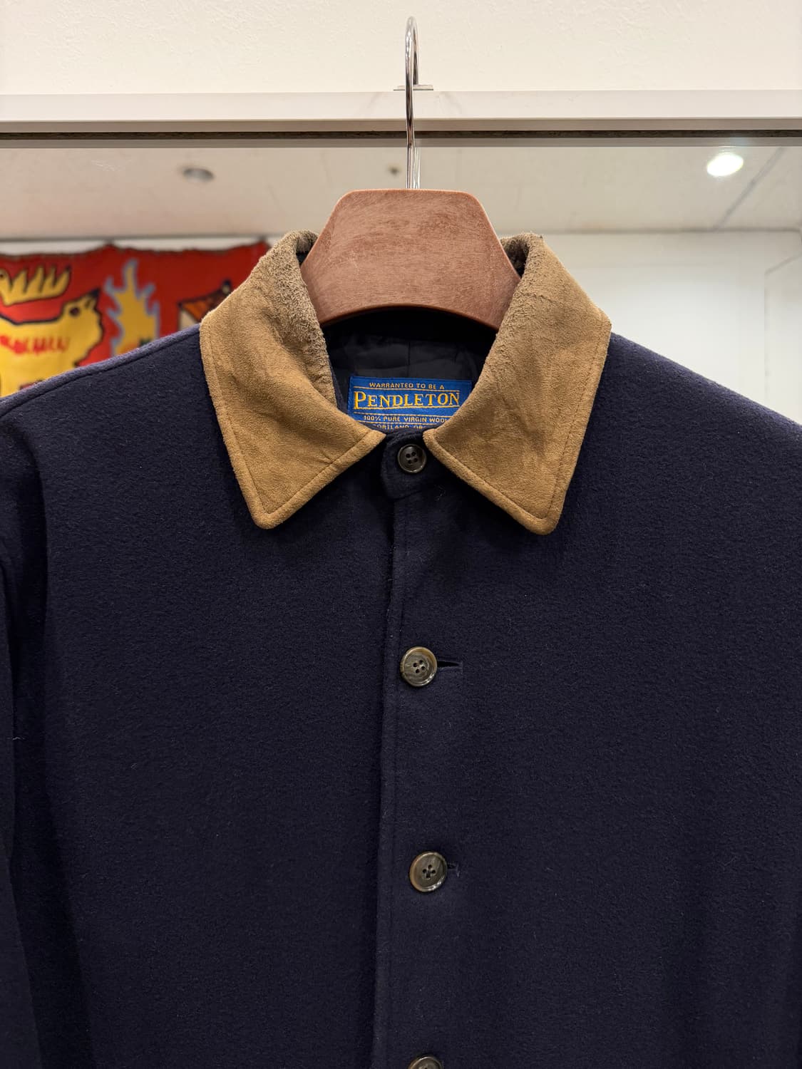 90-00s Pendleton 펜들턴 버진 울 하프 코트 상품이미지2