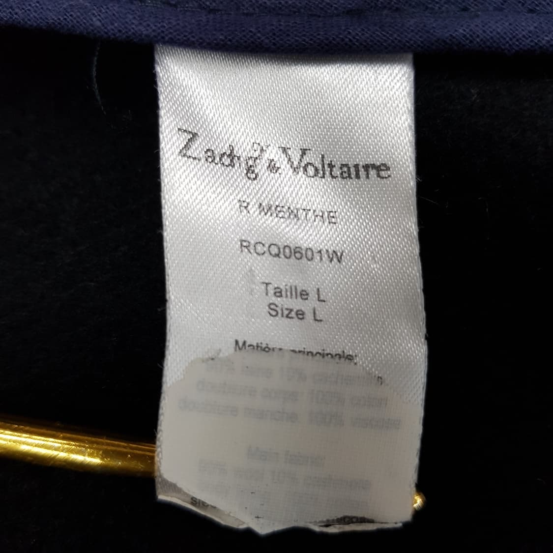 쟈딕앤볼테르 캐시미어 블랜딩 코트 L사이즈 상품이미지9