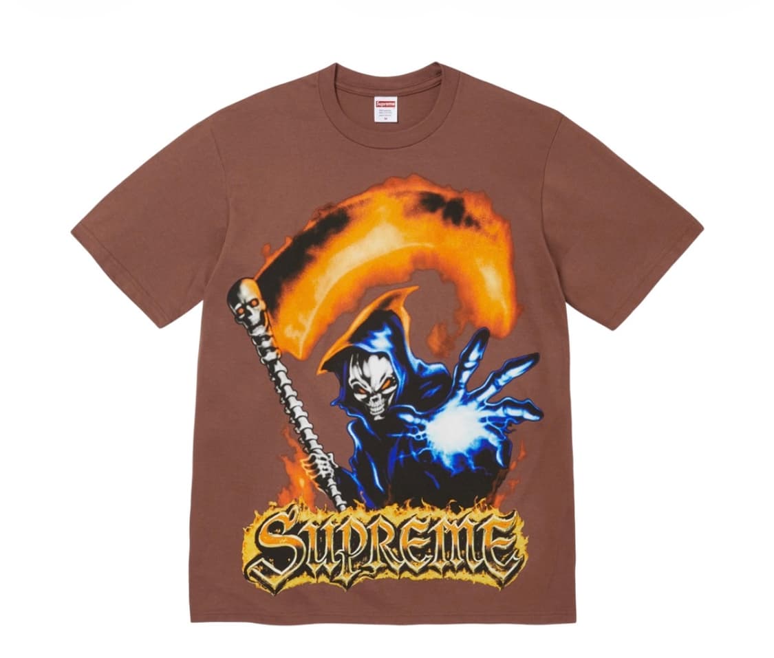 슈프림 그림 리퍼 반팔 아트딜러 그래픽 S 브라운 상품이미지1
