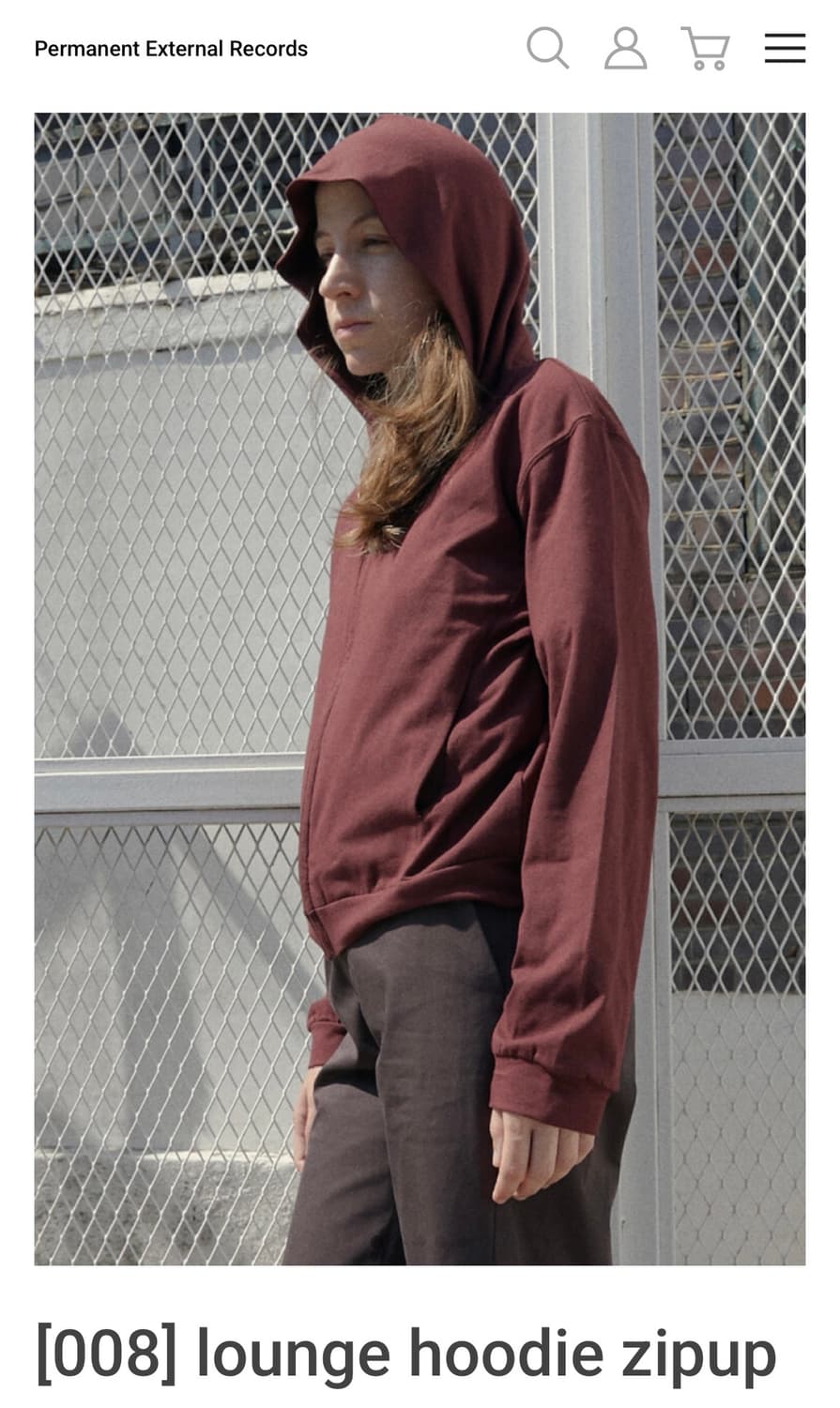 머듈 라운지 후드집업 버건디 (3) 상품이미지1