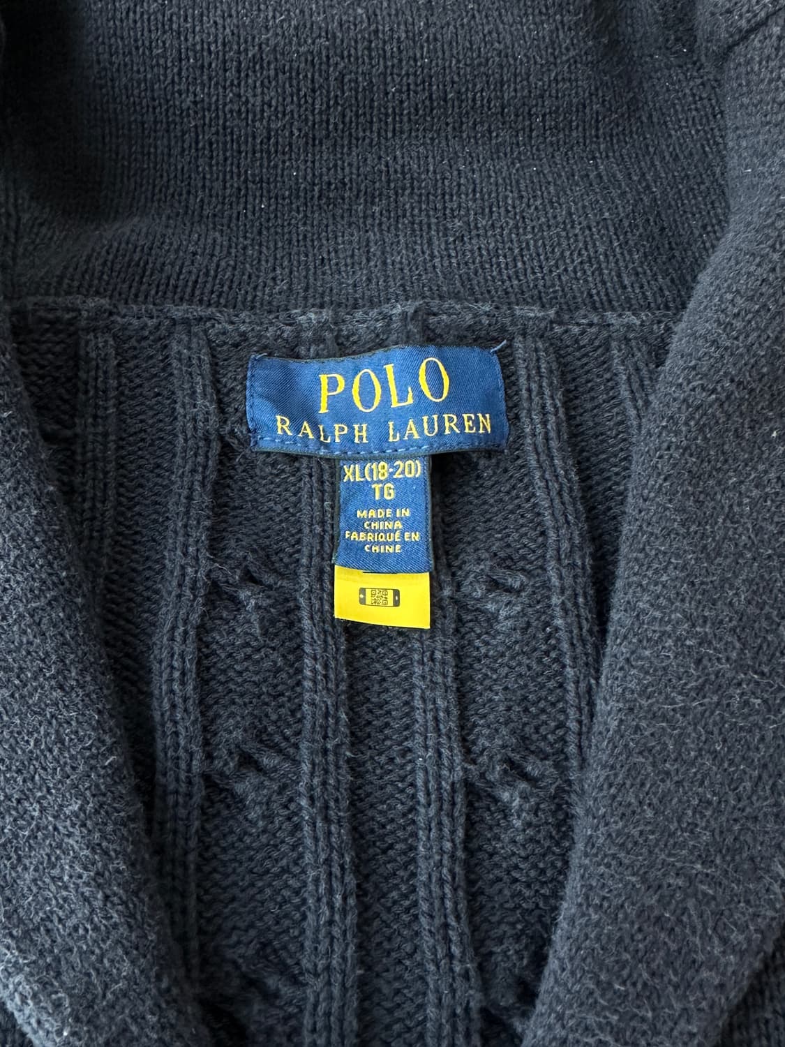 폴로 꽈배기 숄카라 니트 가디건 보이즈 XL 상품이미지4