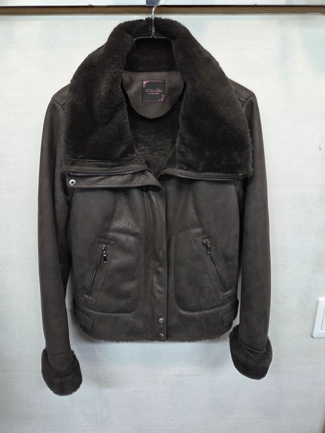 시티 지 city gee 안감퍼 무스탕 자켓 77 상품이미지1