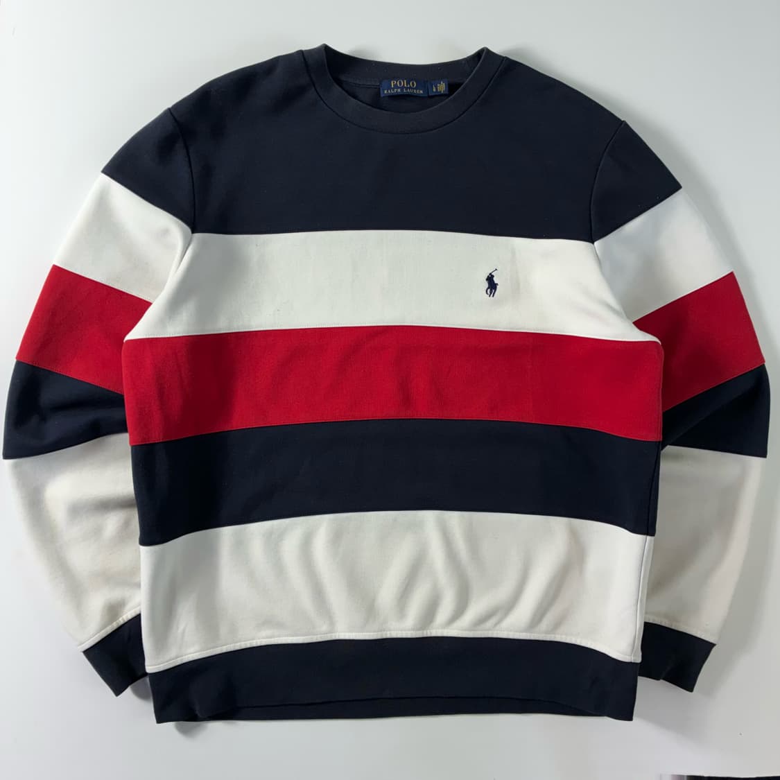 Polo  폴로 랄프로렌 자수 코튼 스트라이프 맨투맨   상품이미지1