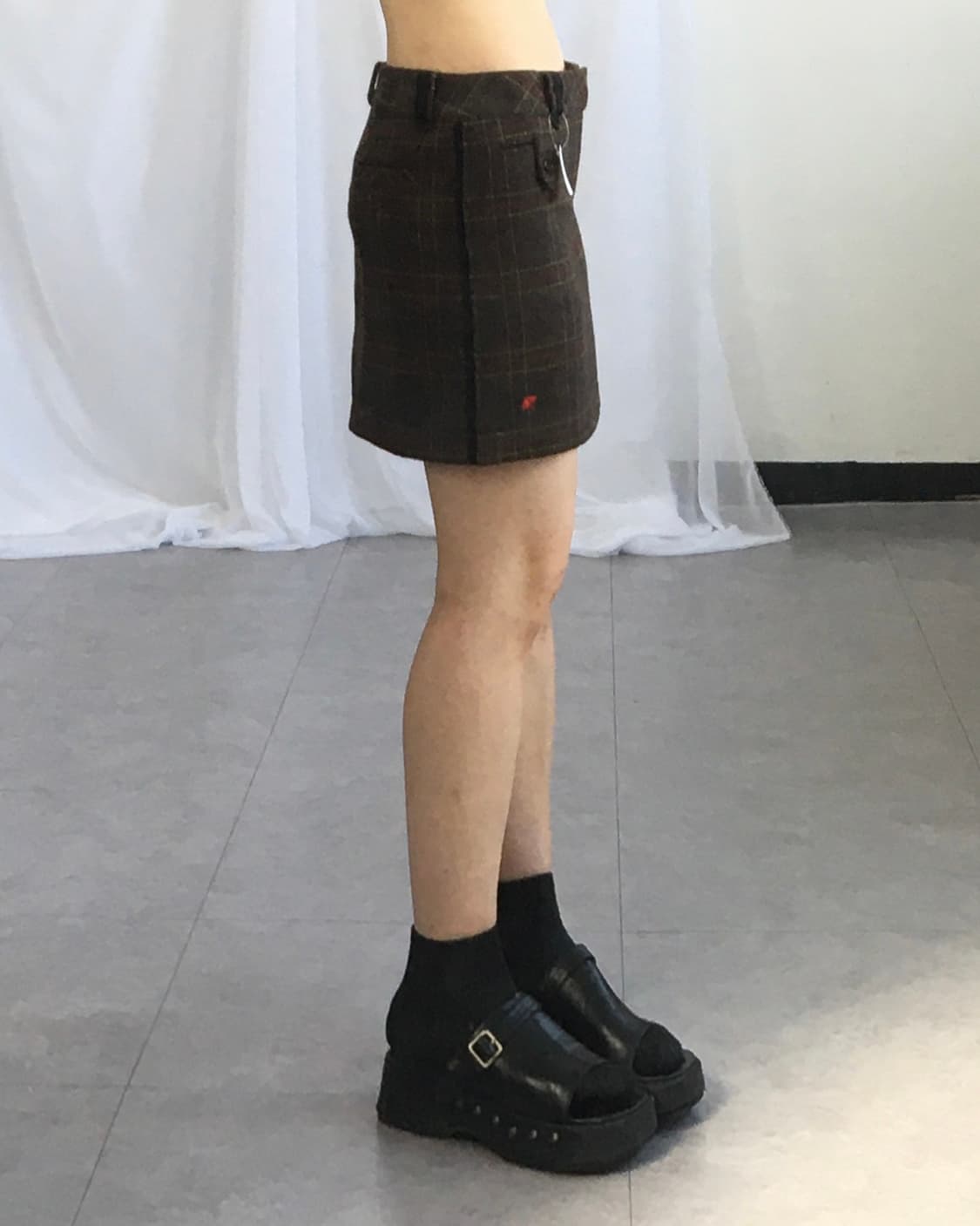 Check pattern mini skirt 상품이미지5