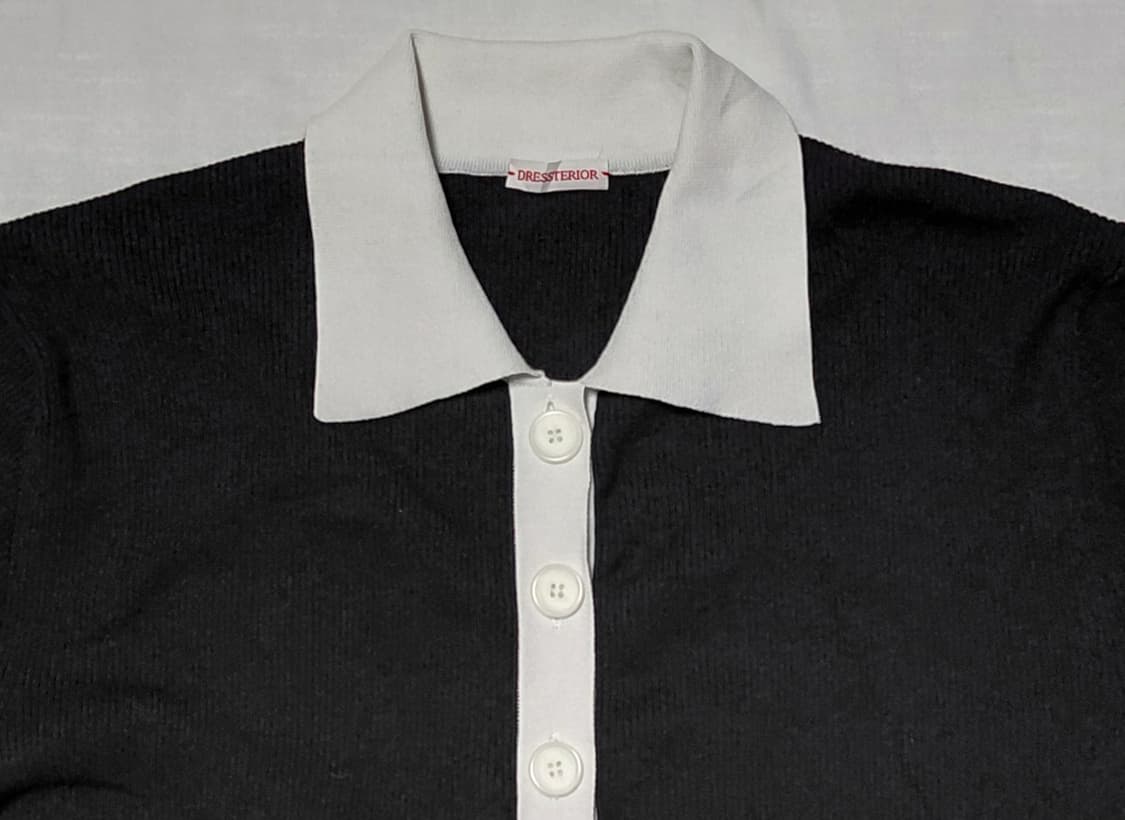 [DRESSTERIOR] 드레스테리어 배색 버튼 포인트 니트 폴로 (38 상품이미지2