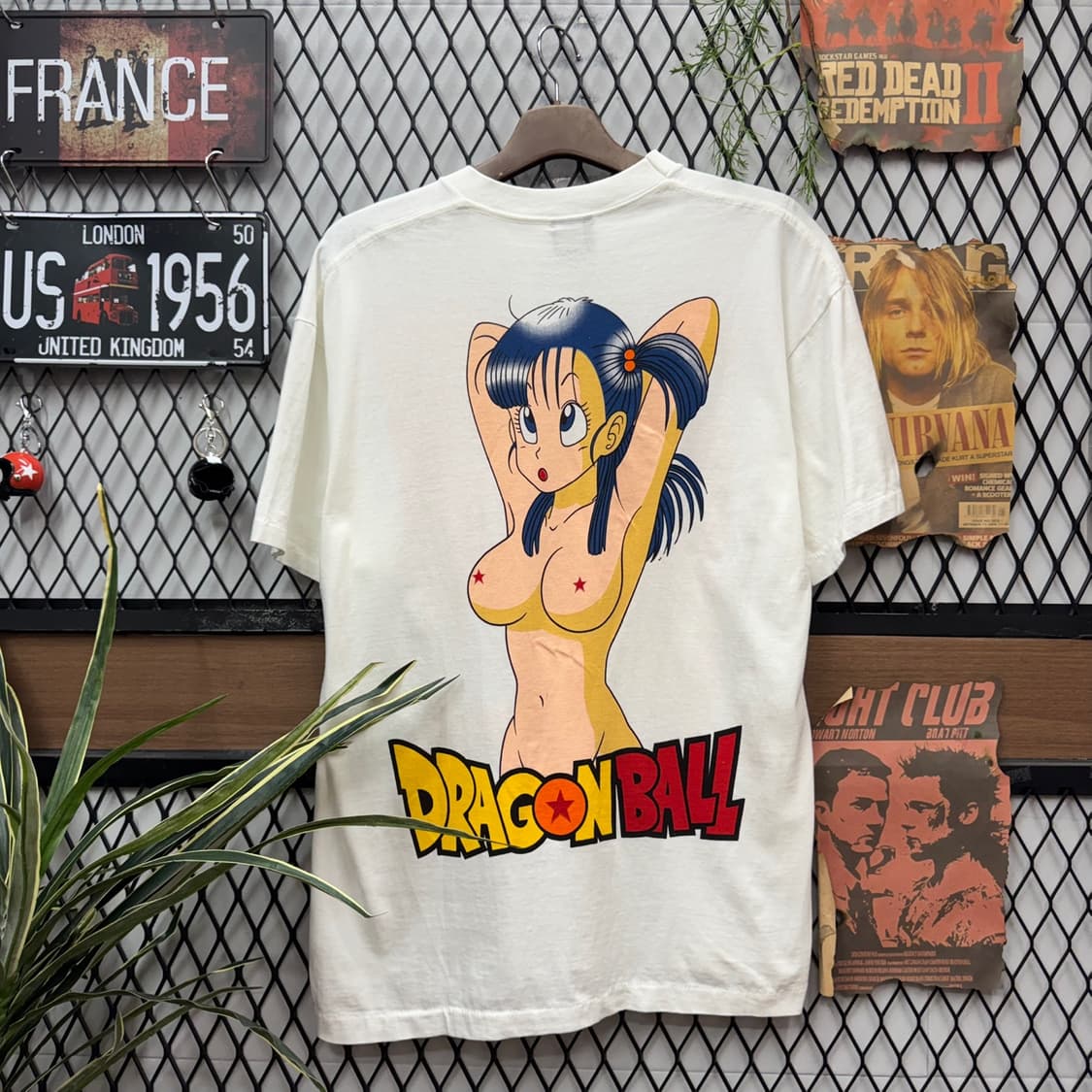 90s 리프린팅 드래곤볼 부르마 반팔 티셔츠 화이트 상품이미지4