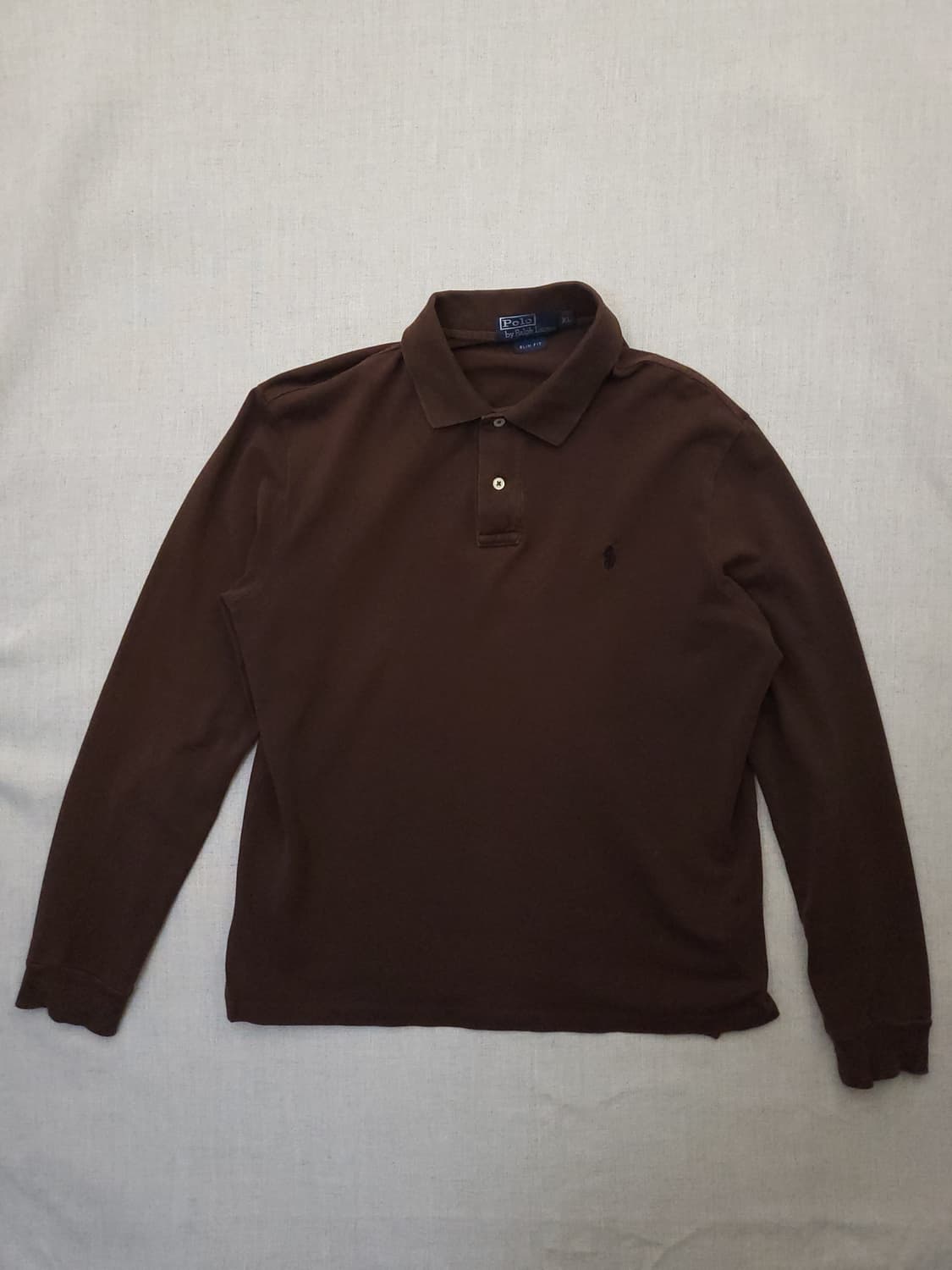 폴로 랄프로렌 긴팔 카라티 브라운 XL 상품이미지1