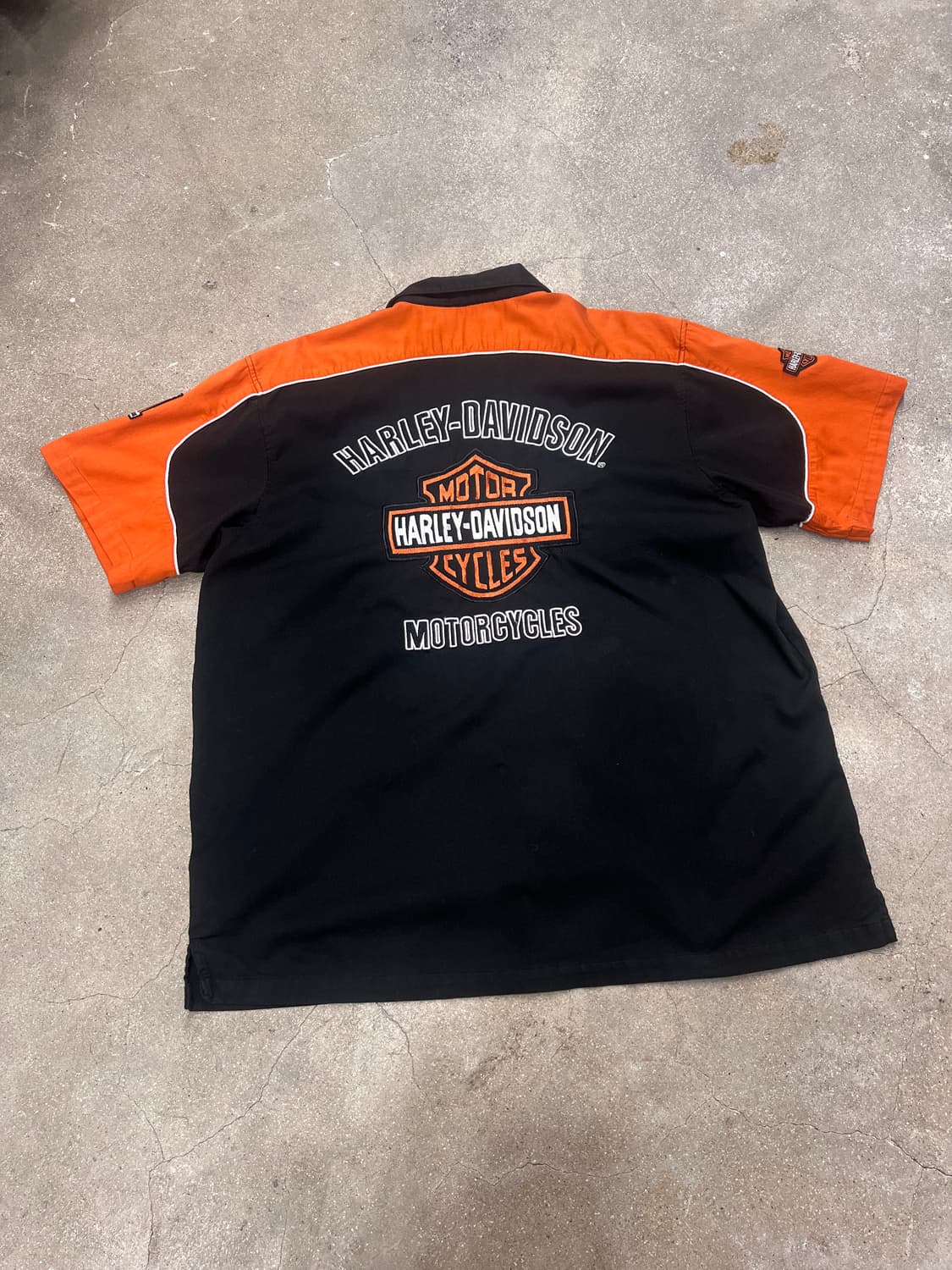 할리데이비슨 모터사이클 엠브로이드 반팔셔츠 상품이미지3
