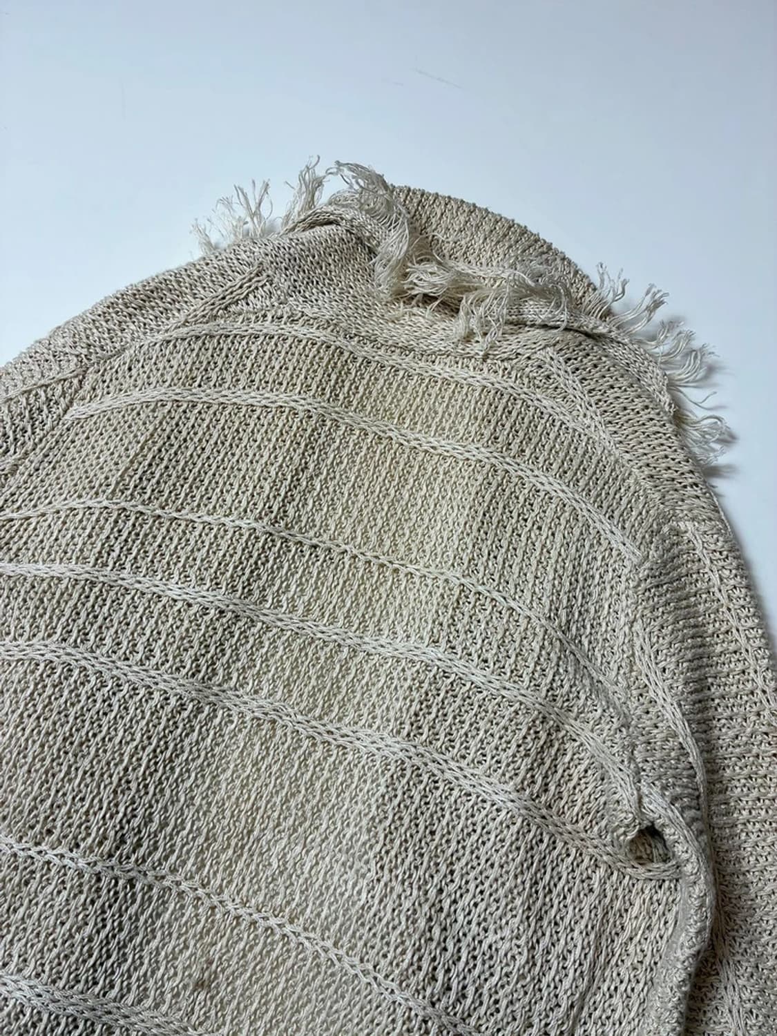 폴로 랄프로렌 00's 린넨 블렌드 프린지 니트 가디건 PN8354 상품이미지4