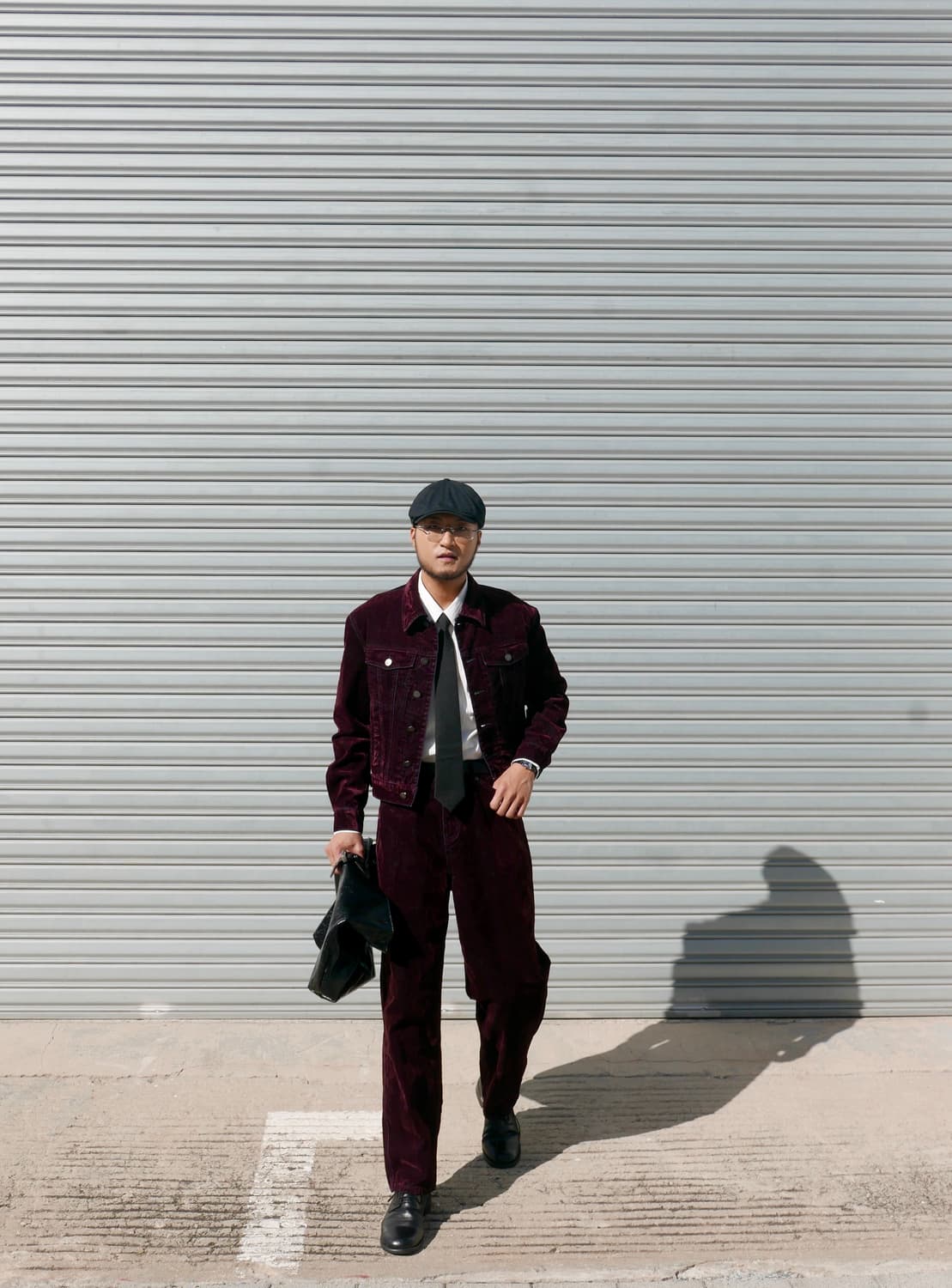 노이어 벨벳트러커 셋업 버건디 상품이미지6