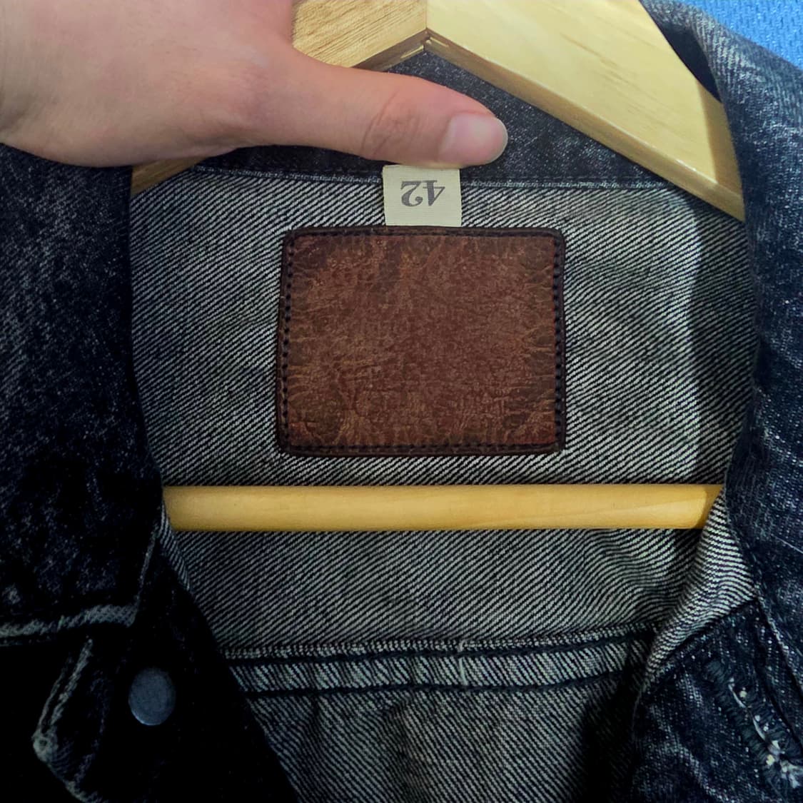 슈가케인 14.25Oz 워싱 블랙 데님 2세대 자켓 (42) 상품이미지3