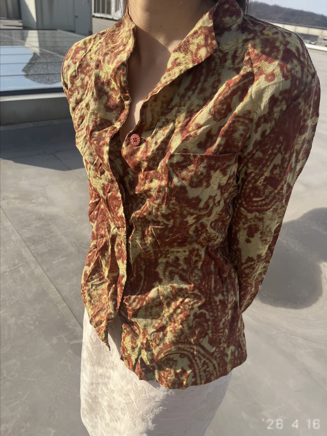 Patterned Brown Shirt 패턴 브라운 셔츠 상품이미지2