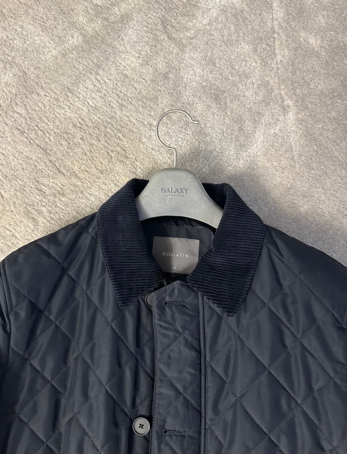 [로가디스] 코듀로이 퀼팅 사파리 자켓 다크네이비 100사이즈 상품이미지3