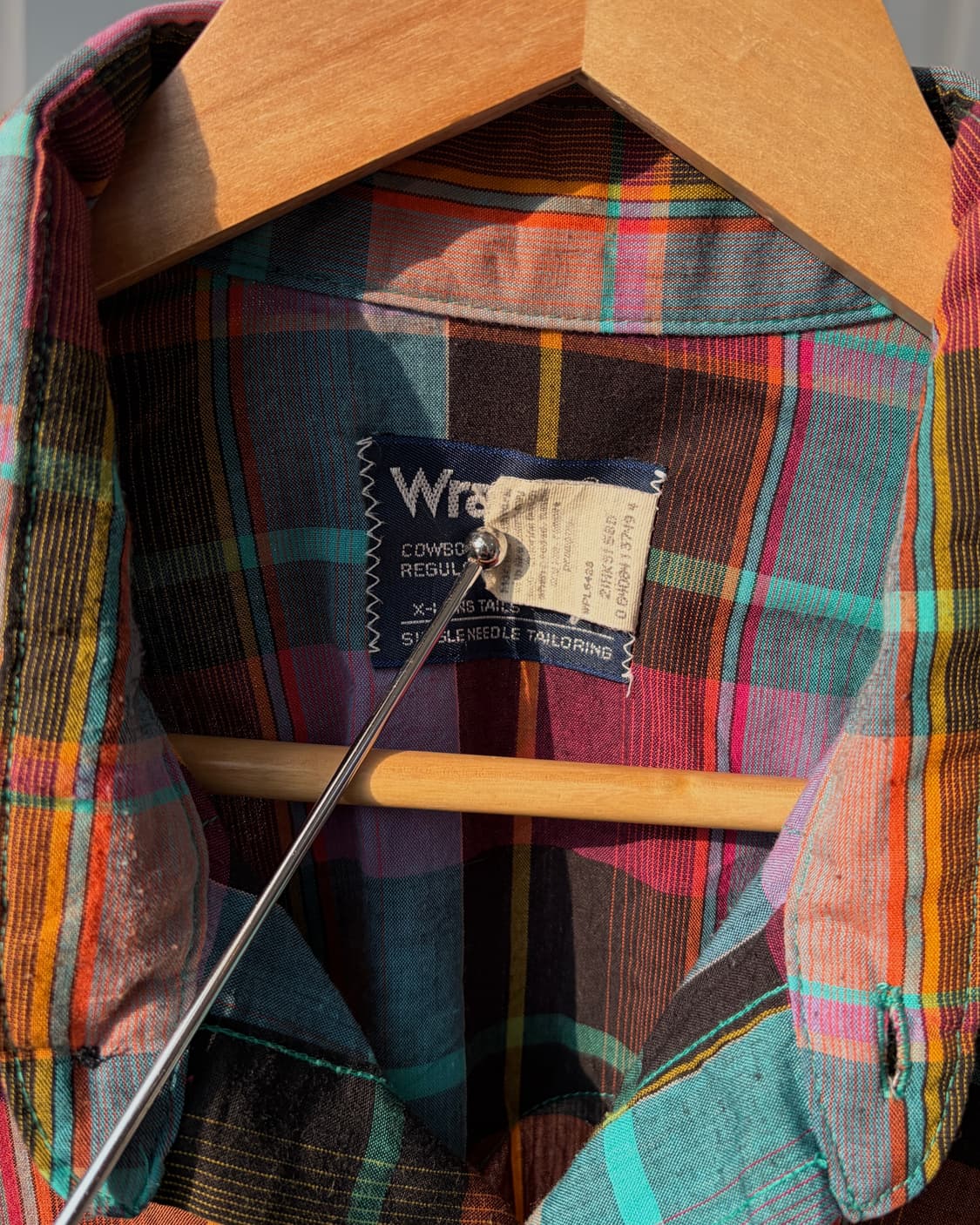 [XL]랭글러 Wrangler 마드라스 카우보이 웨스턴 셔츠 상품이미지10