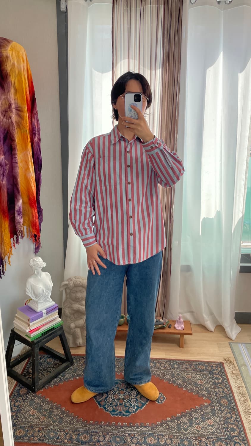 Eddie Bauer 에디바우어 빈티지 스트라이프 코튼 셔츠 상품이미지2