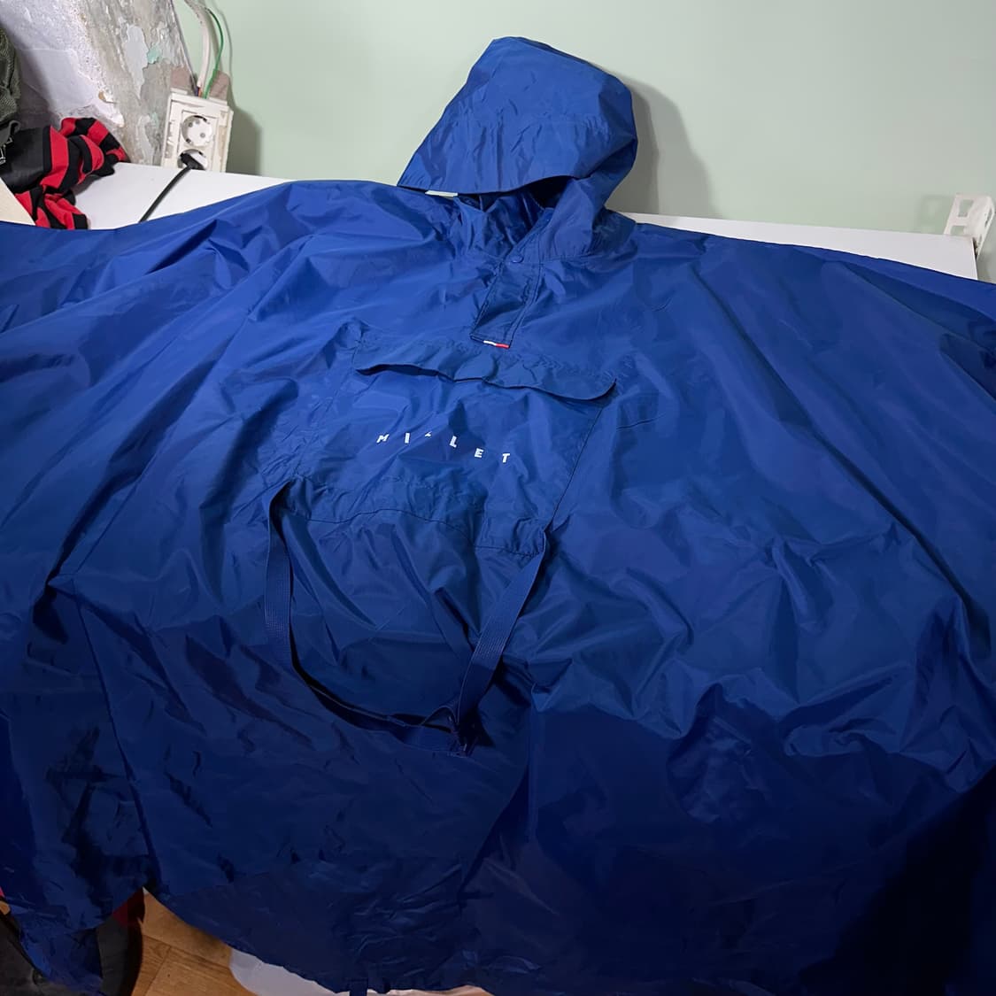 OS 밀레 MILLET 딥블루 오버핏 캠핑 등산 판초우의 우비 상품이미지4